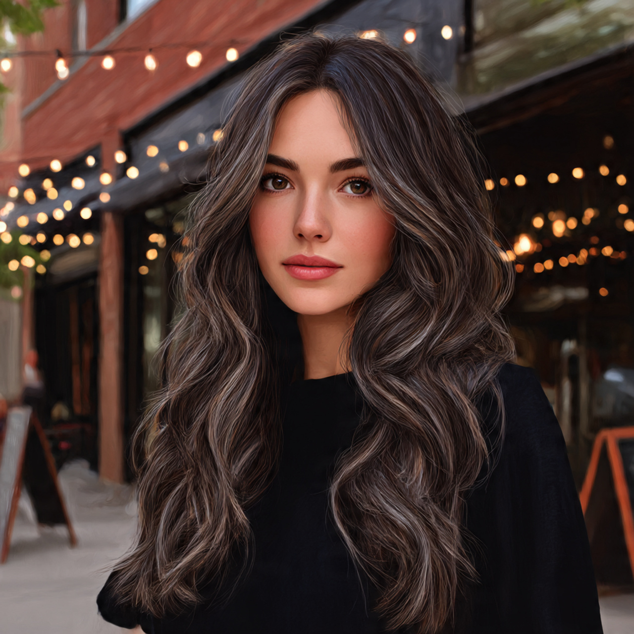 20 Silver Highlights Ideas for a Stunning New Look 7 a realistic image of a woman with 10