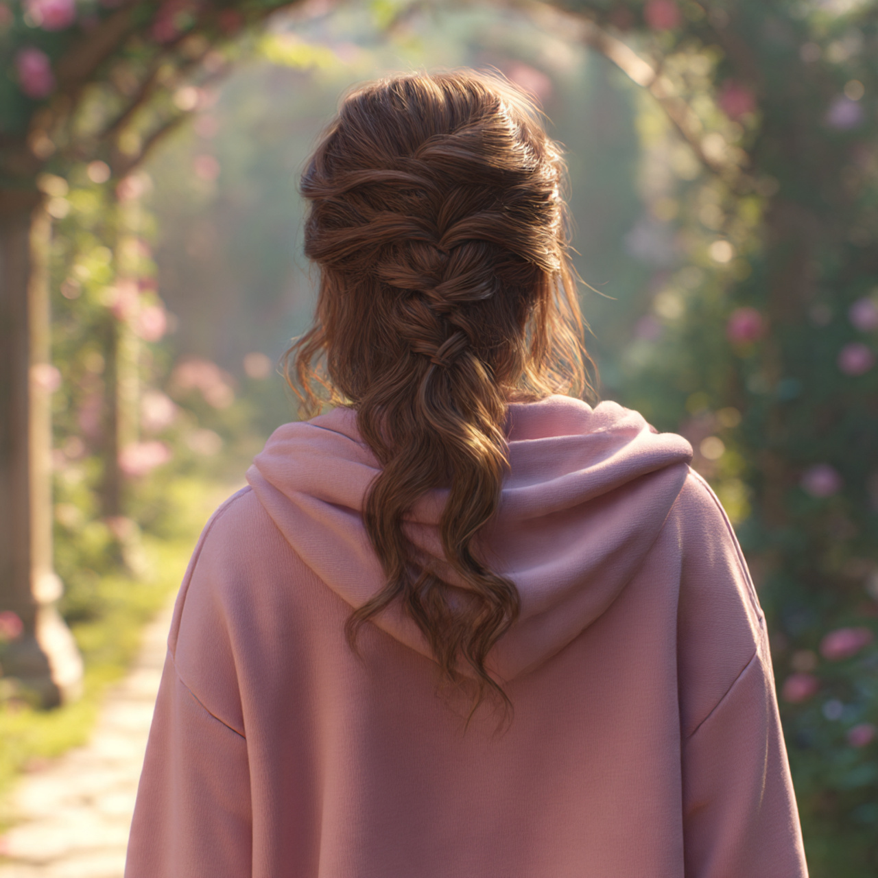 a realistic image of a woman with 11