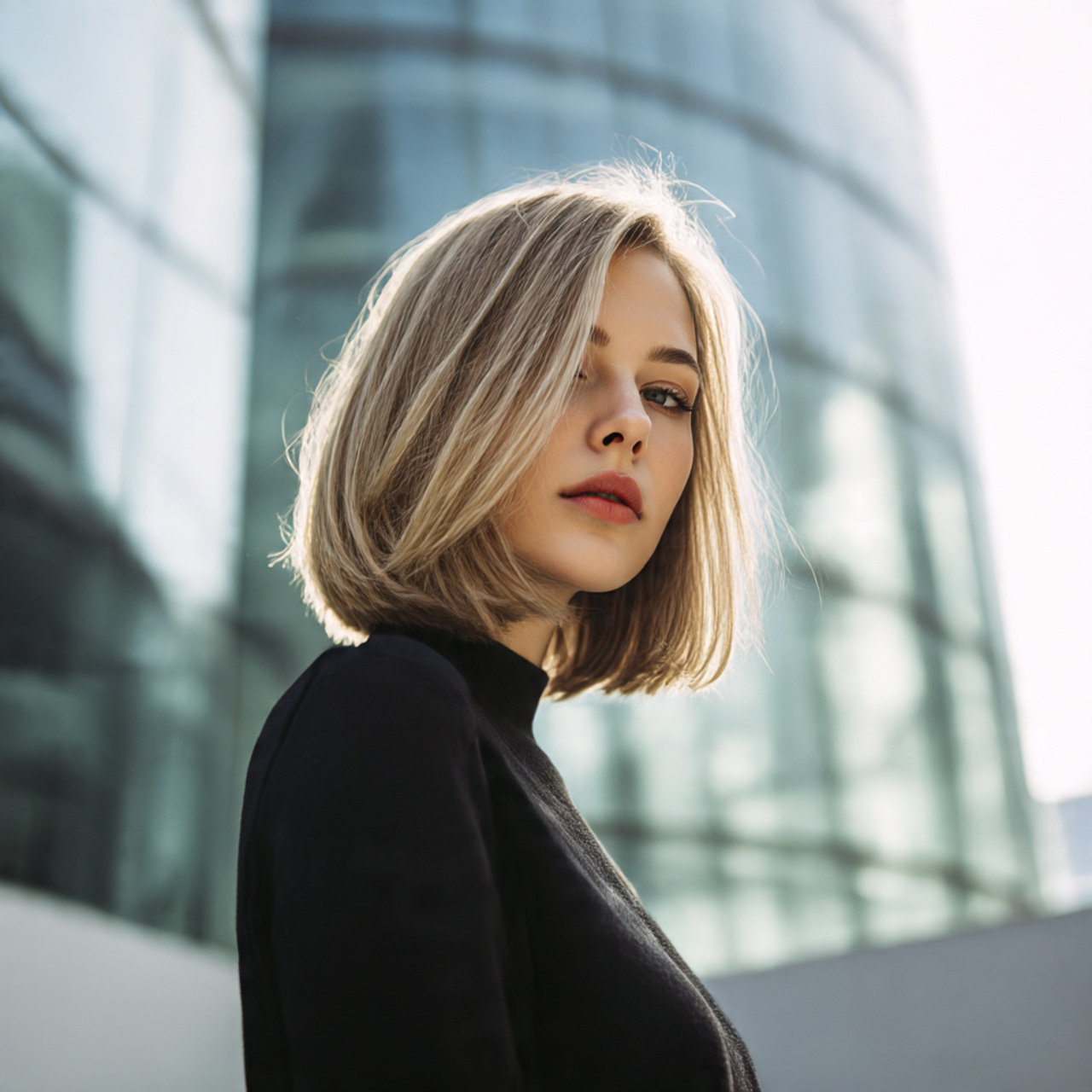 a realistic image of a woman with 7