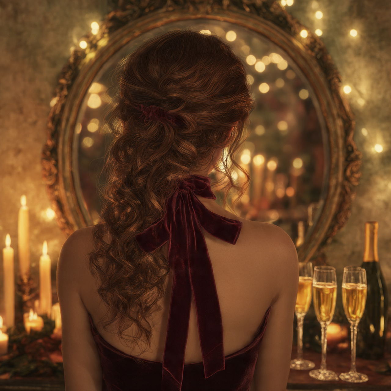 a realistic image of a woman with 9