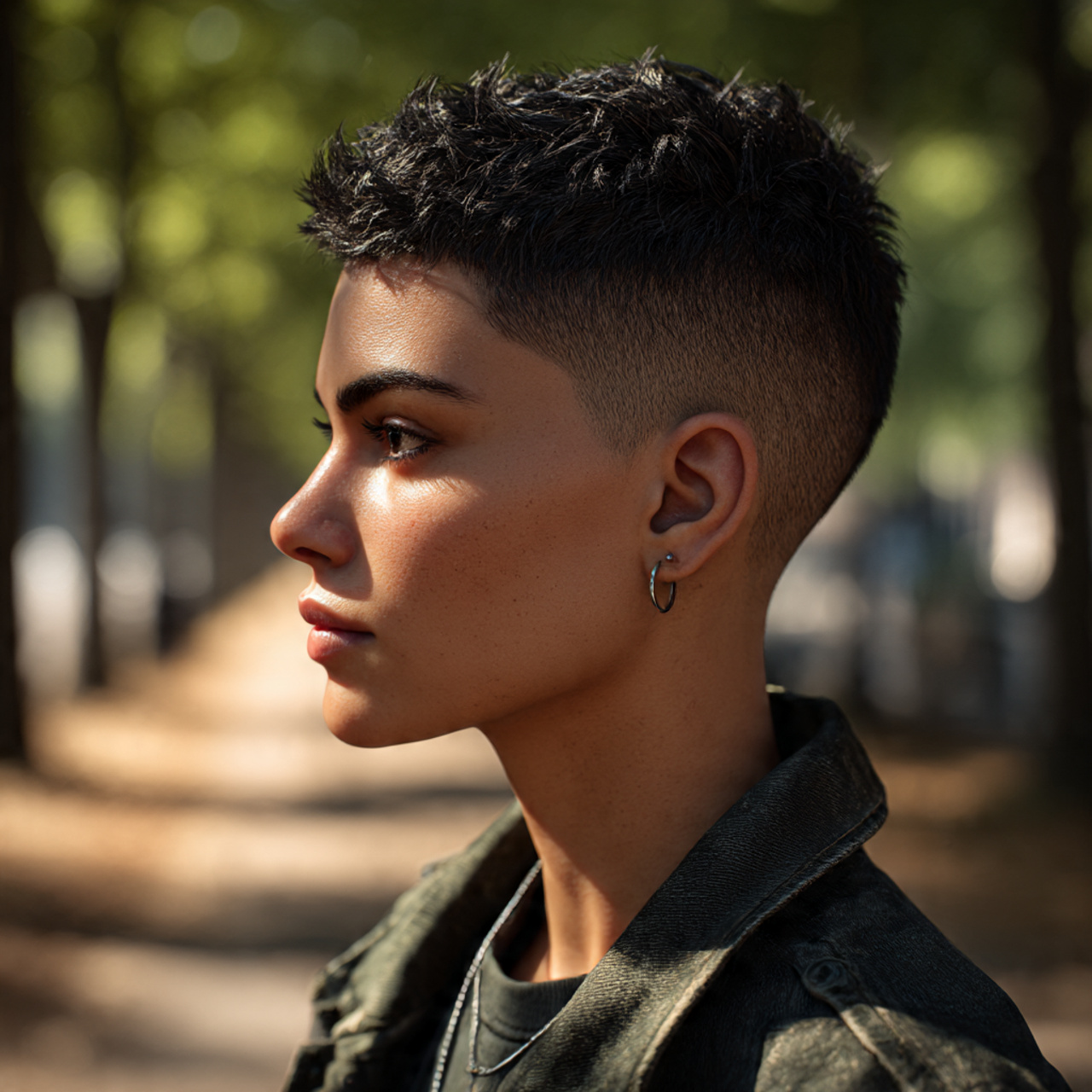 20 Stunning Side Shaved Hairstyles Ideas You’ll Love 3 a realistic image of a young woman