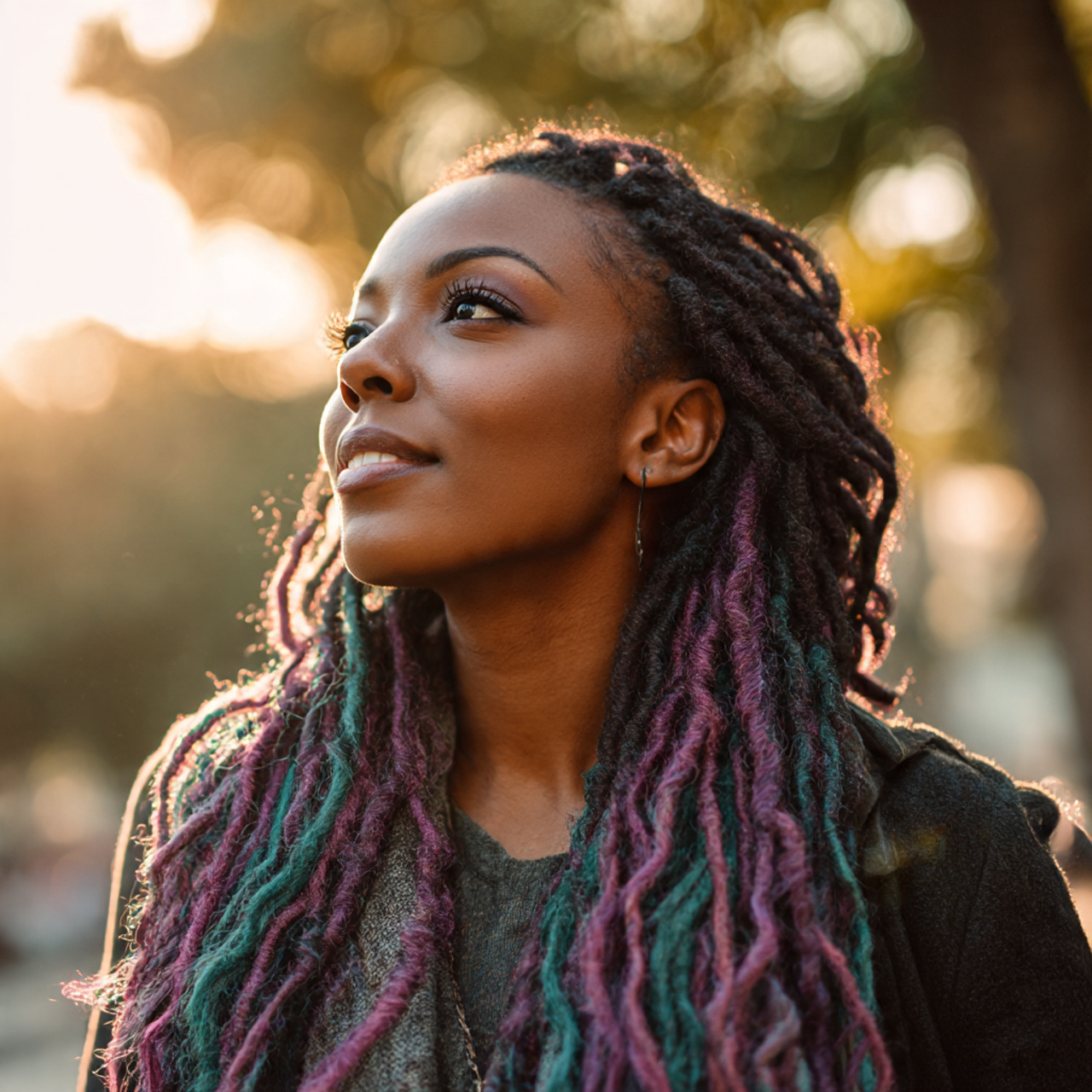 a realistic portrait of a beautiful black