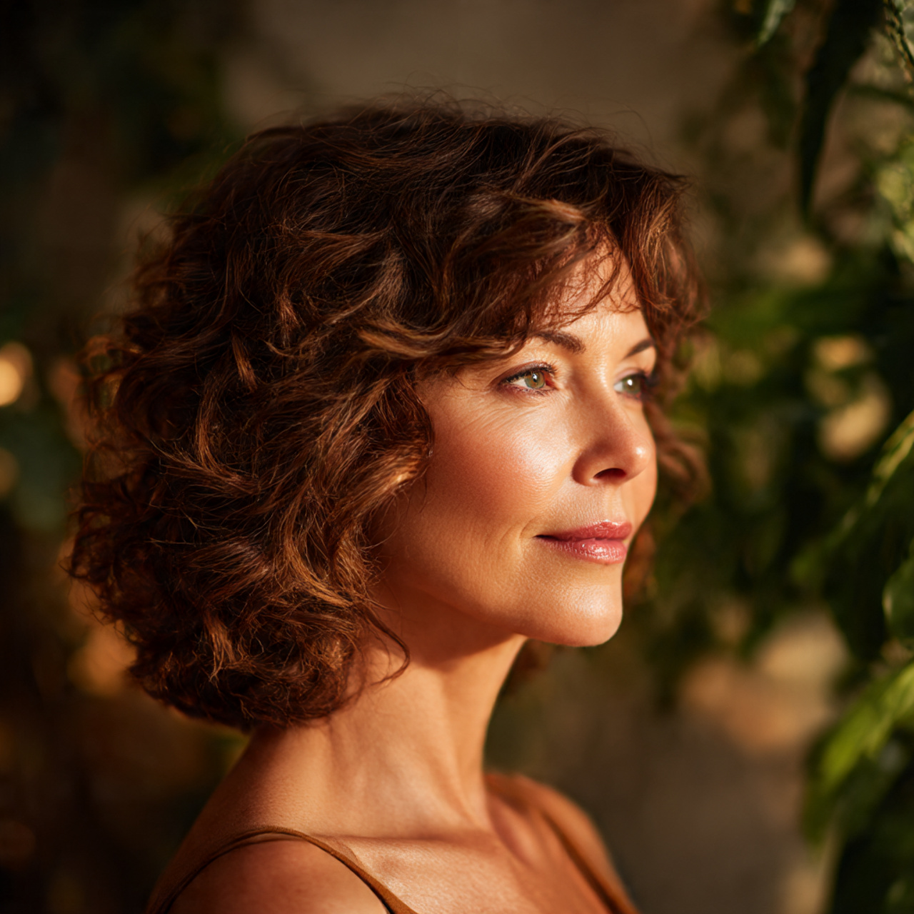 a realistic portrait of a mature woman