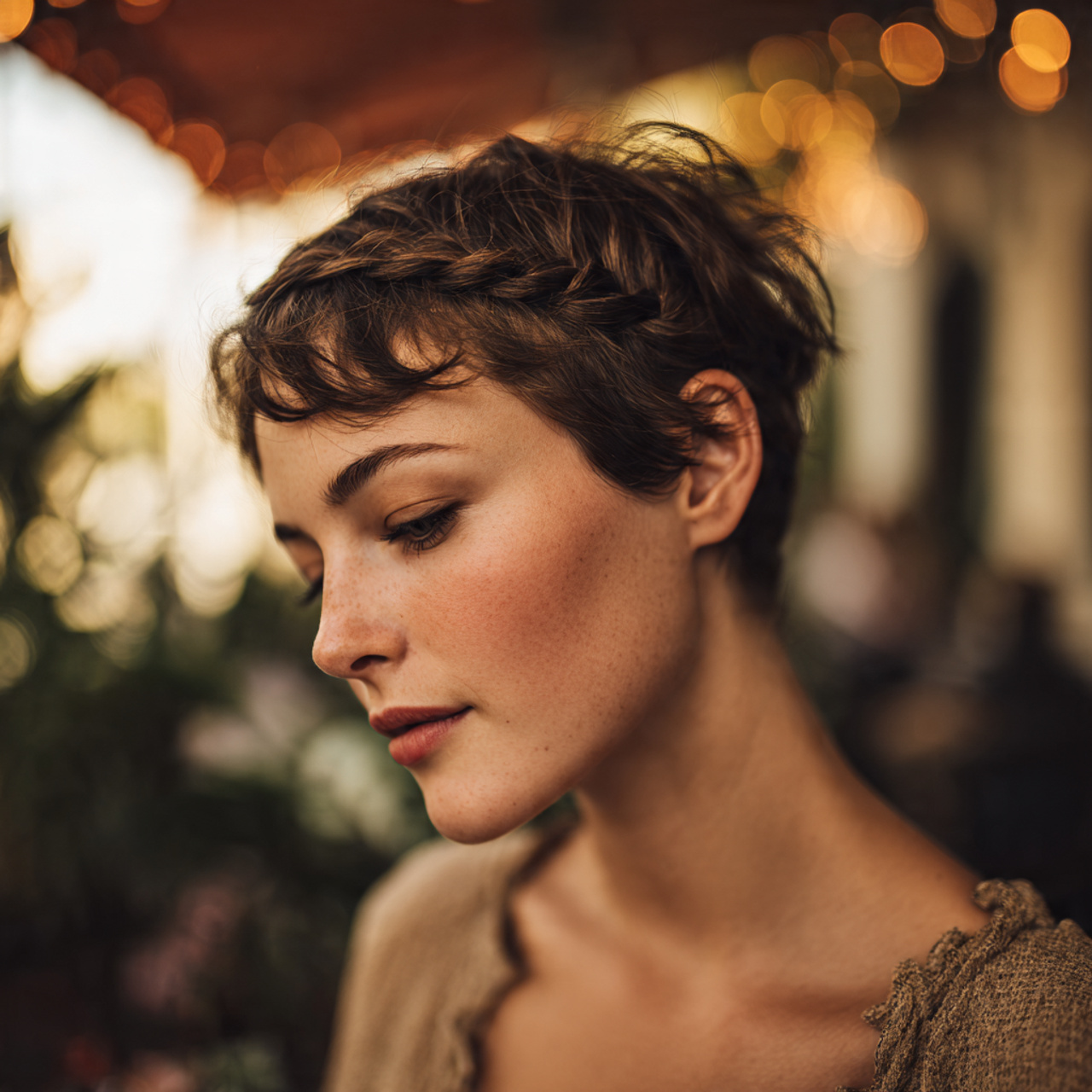 a realistic portrait of a real woman