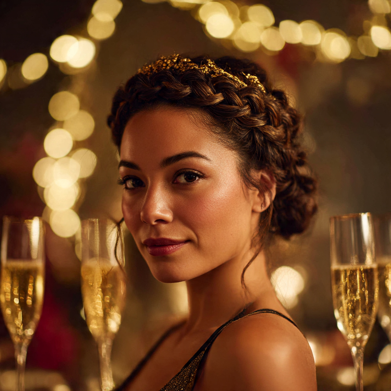 a realistic portrait of a woman wearing