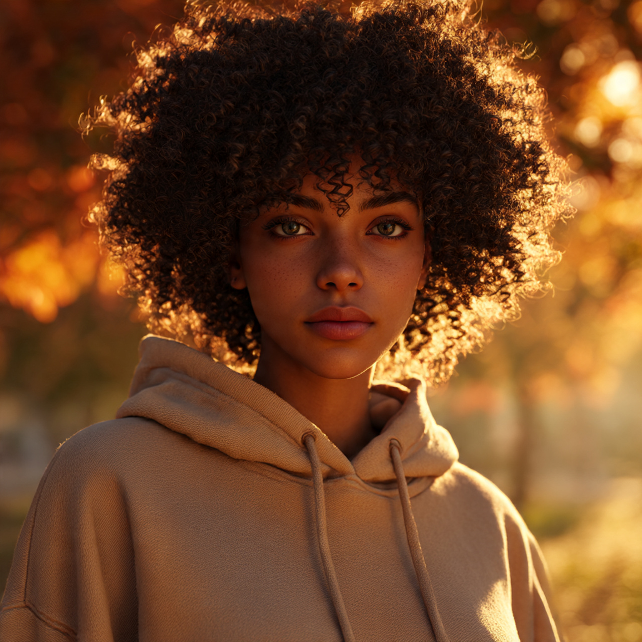 a realistic portrait of a woman with 1 2