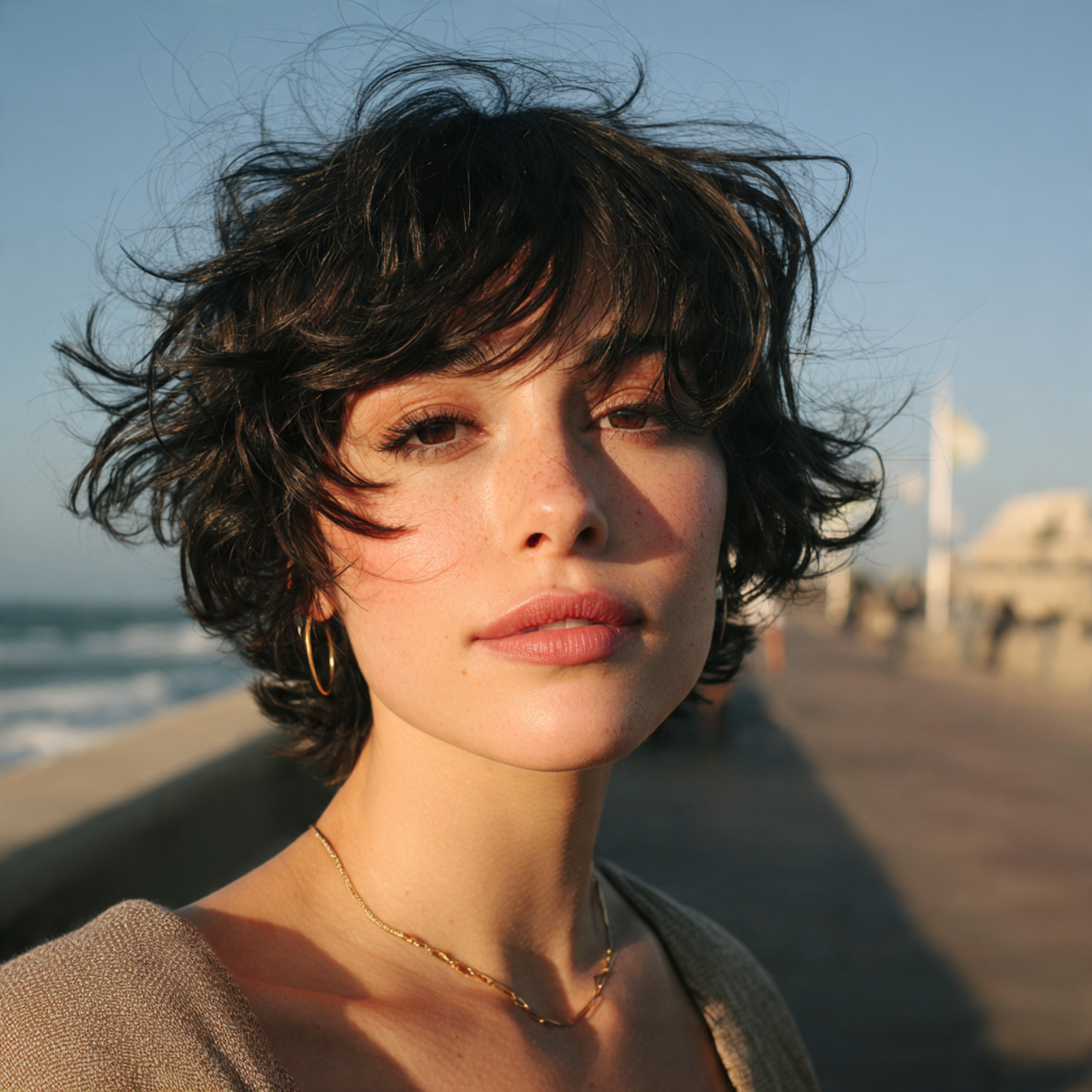 a realistic portrait of a woman with 1 6