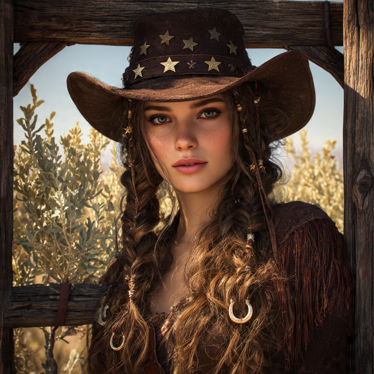27 Modern Cowgirl Hairstyles Ideas for an Inspiring Western Vibe 19 a realistic portrait of a woman with 12