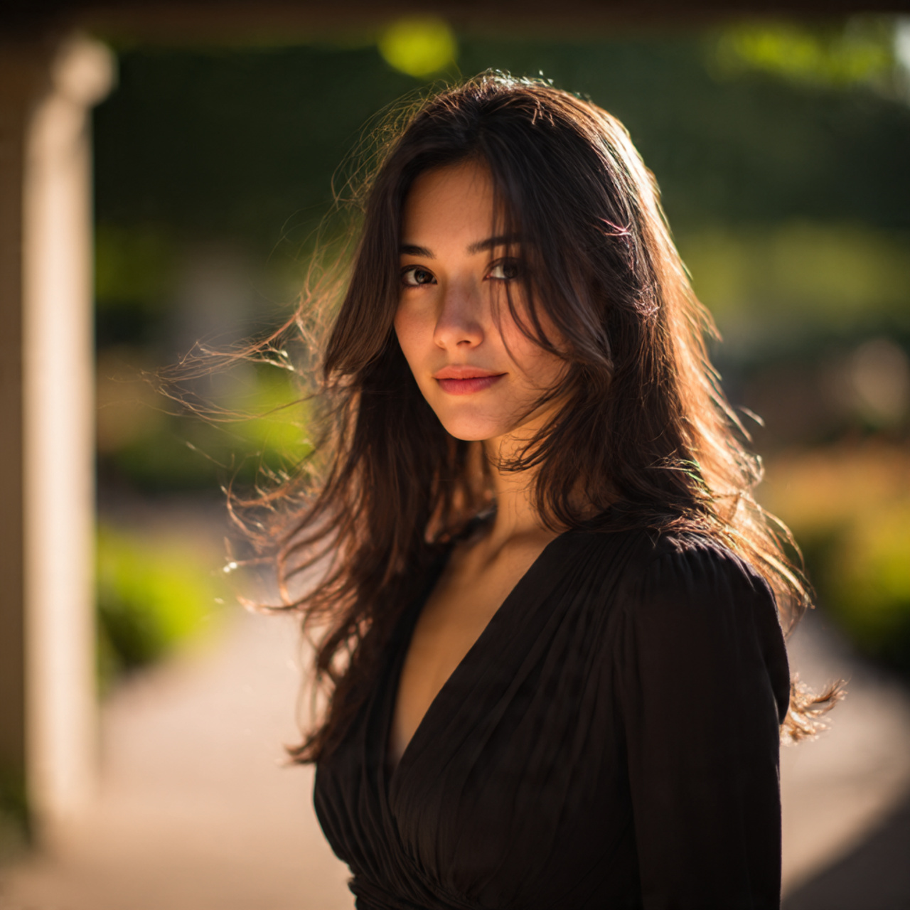 a realistic portrait of a woman with 17