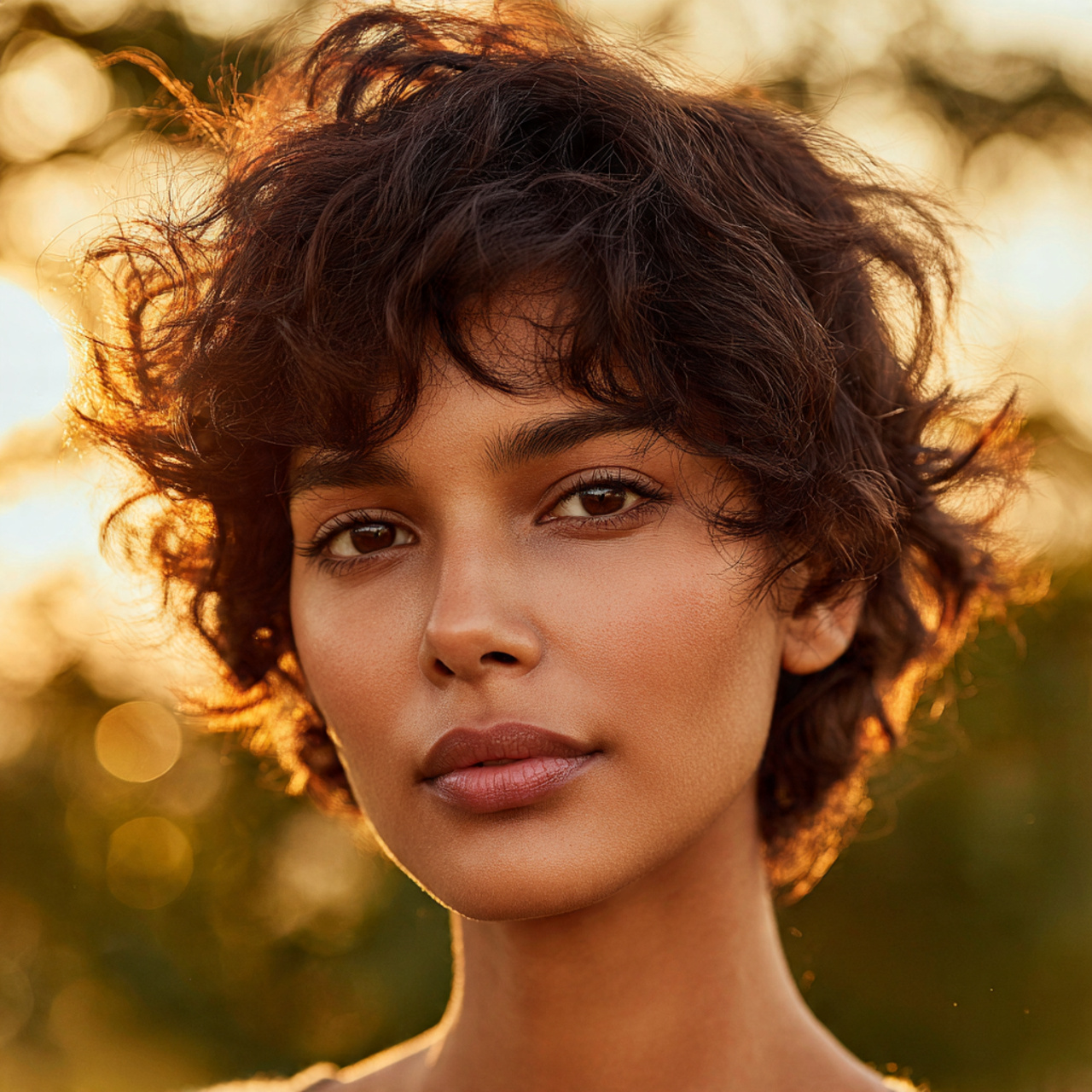 a realistic portrait of a woman with 2 4