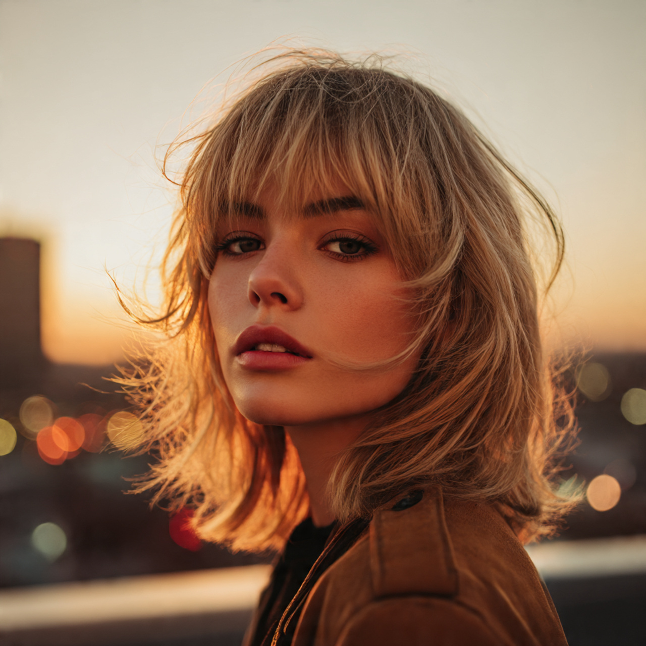 Blonde Wolf Cut with Bangs: 15 Stunning Hair Ideas You Need to Try 6 a realistic portrait of a woman with 2