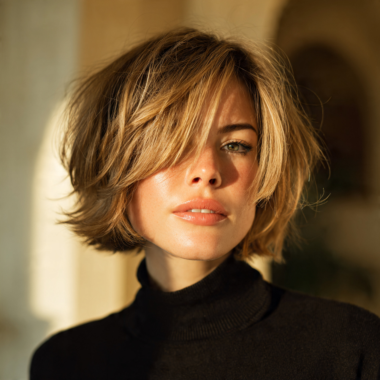 a realistic portrait of a woman with 23