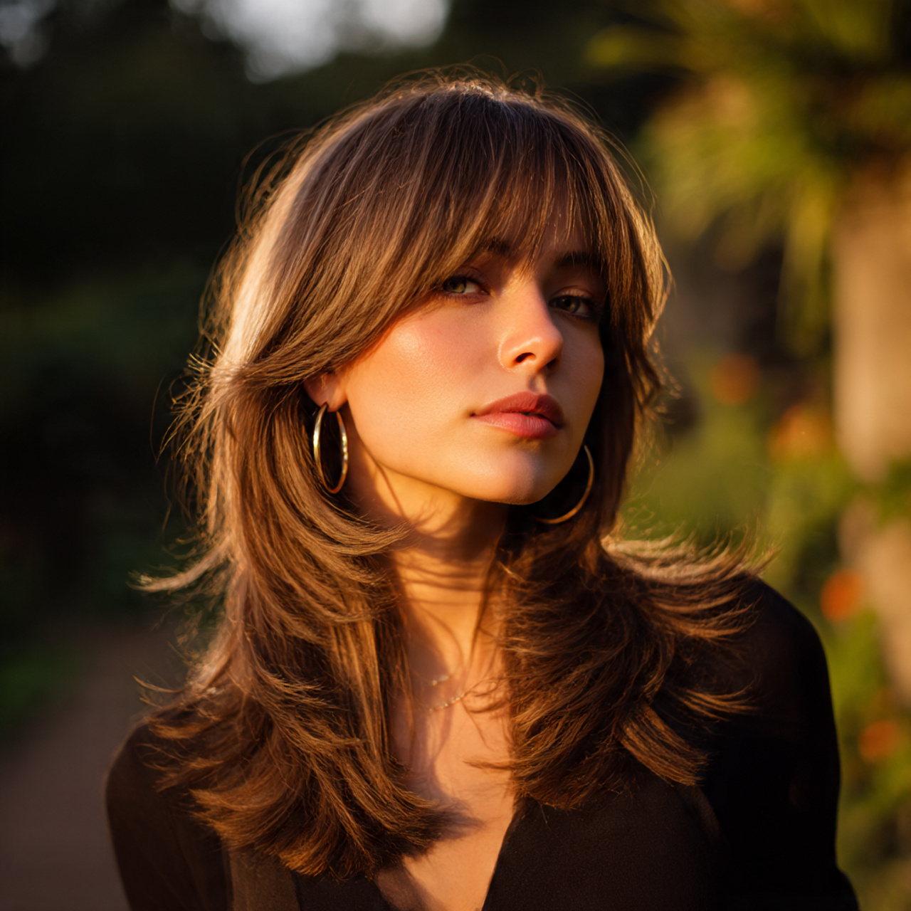 a realistic portrait of a woman with 4