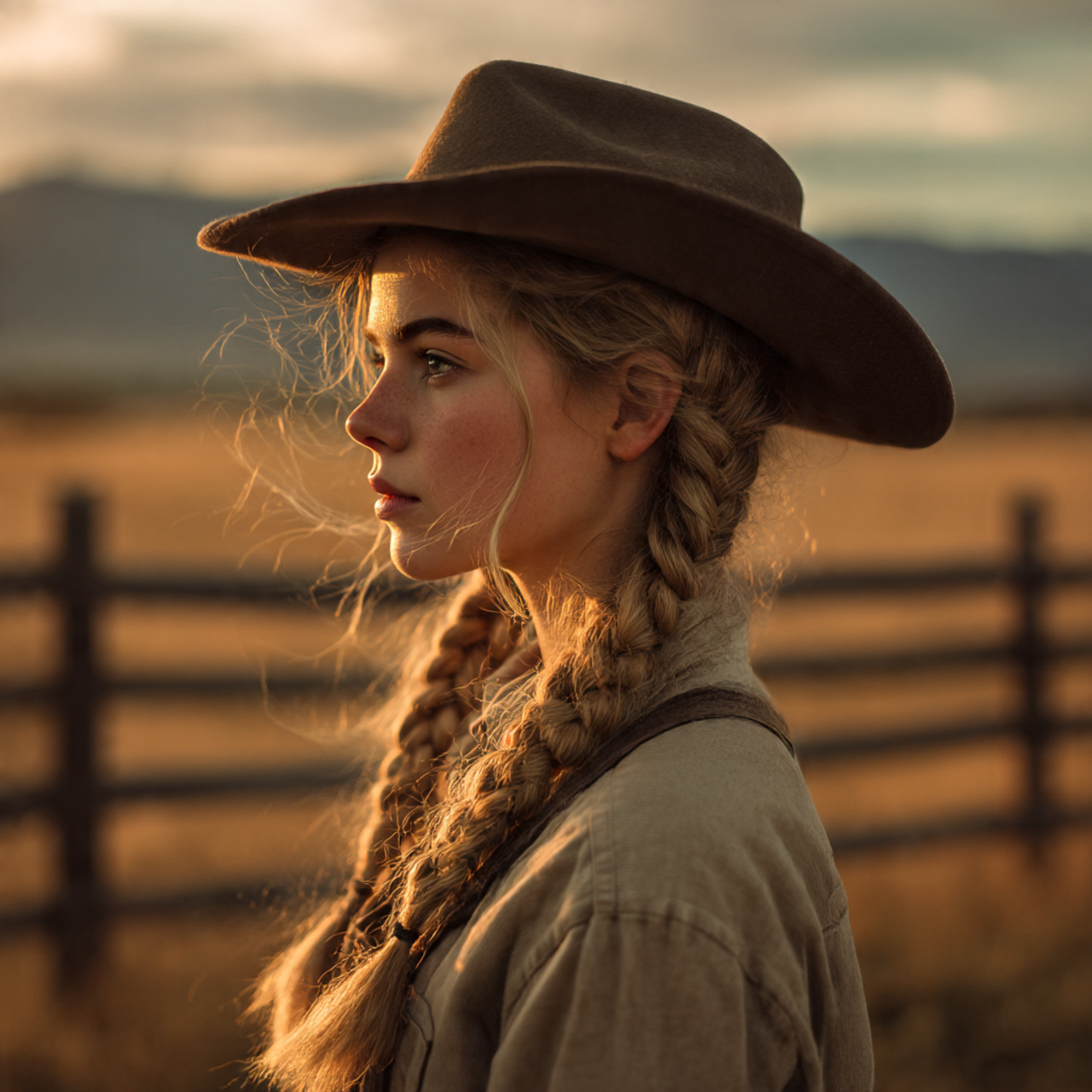 27 Modern Cowgirl Hairstyles Ideas for an Inspiring Western Vibe 1 a realistic portrait of a young cowgirl