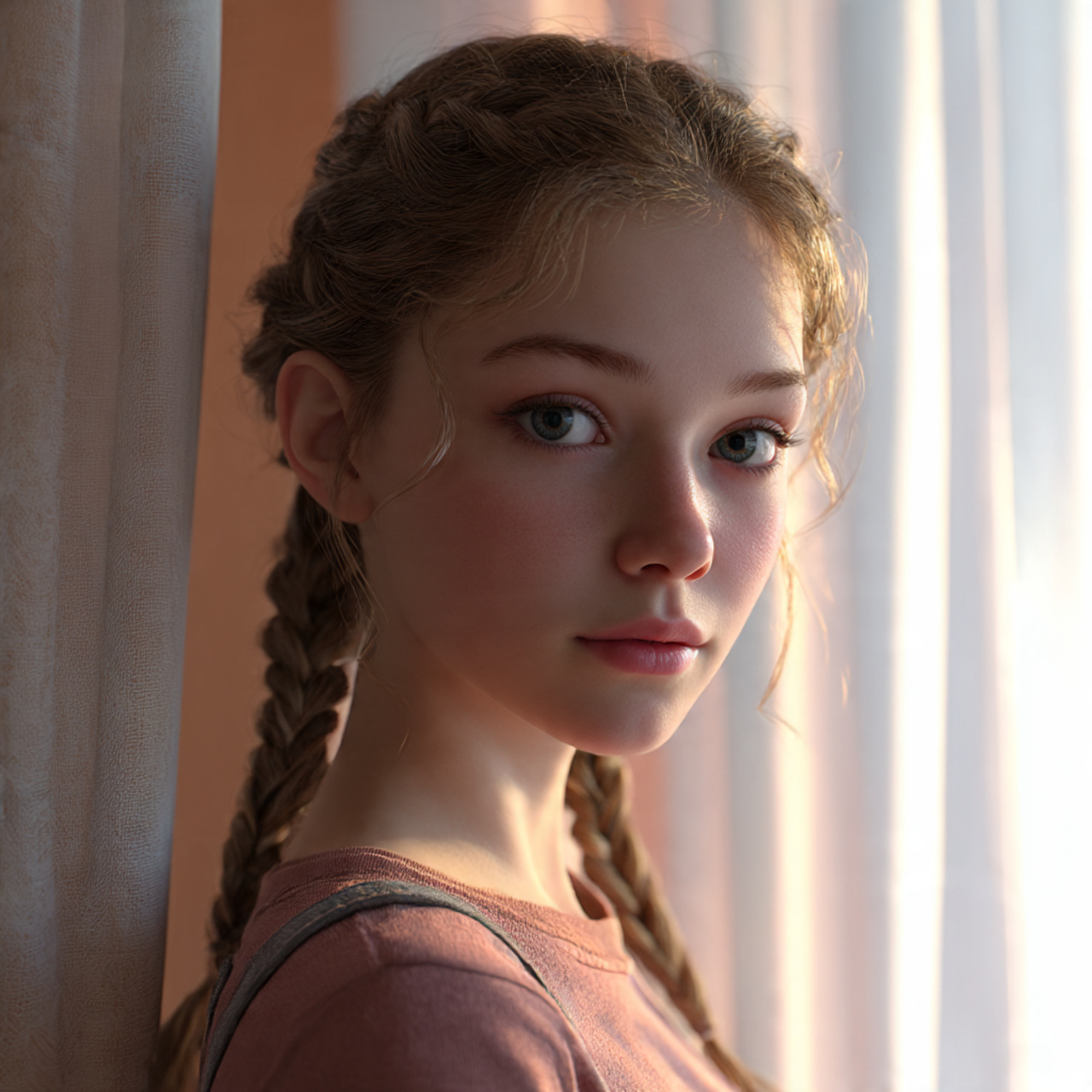 a realistic portrait of a young student 1