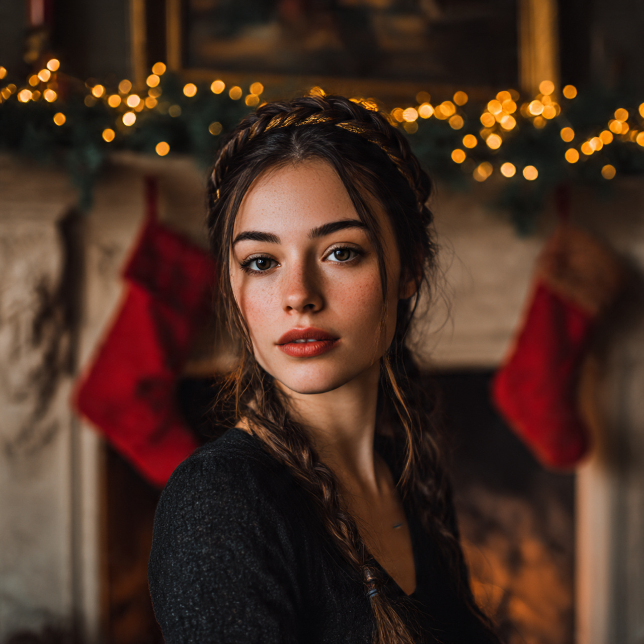 Gorgeous 25 Christmas Hairstyles Ideas for Every Holiday Event 11 a realistic portrait of a young woman 1 1