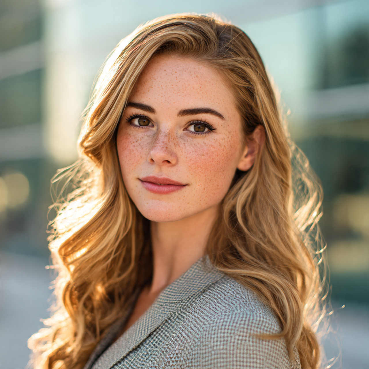 a realistic single portrait of a woman