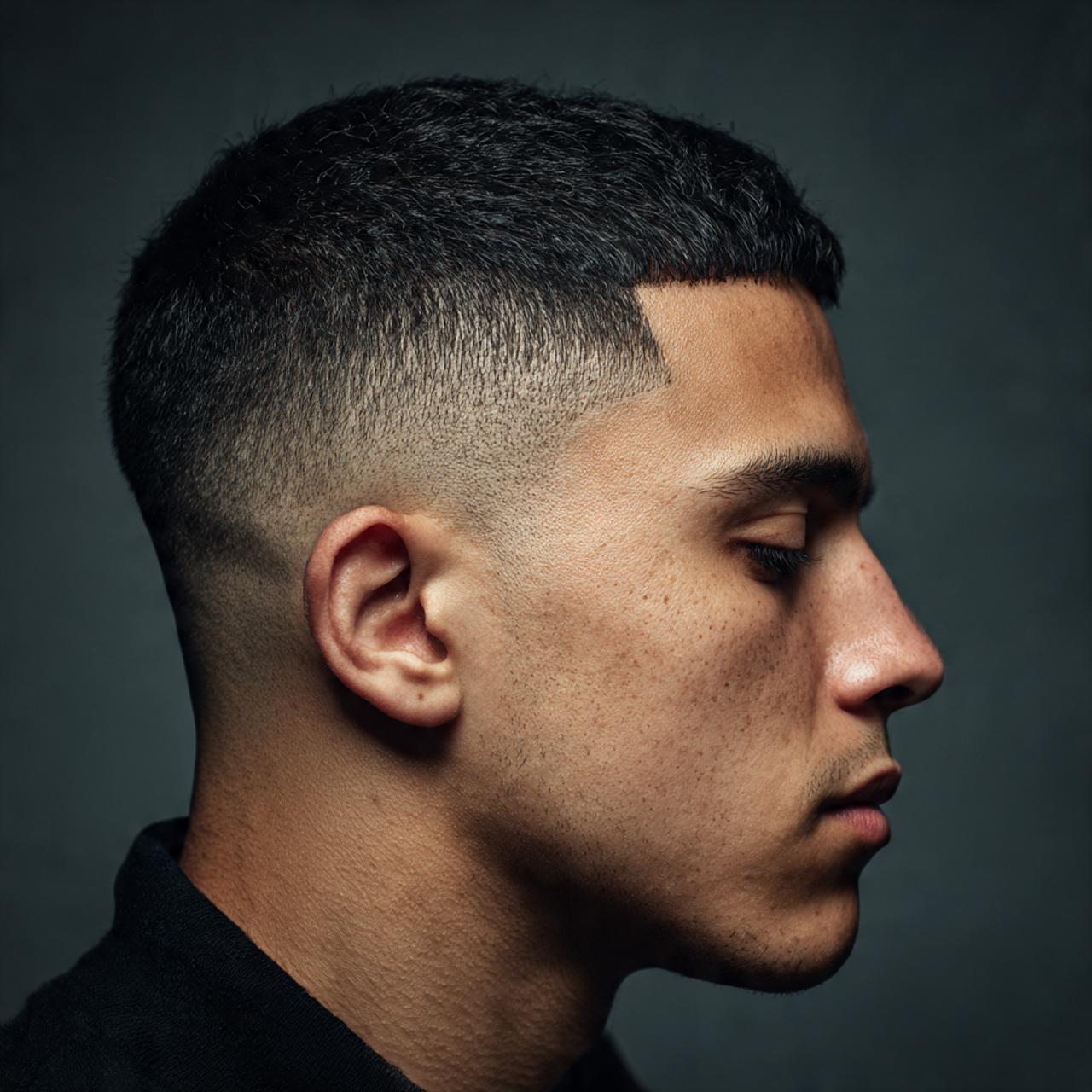 a realistic studio portrait of a latino