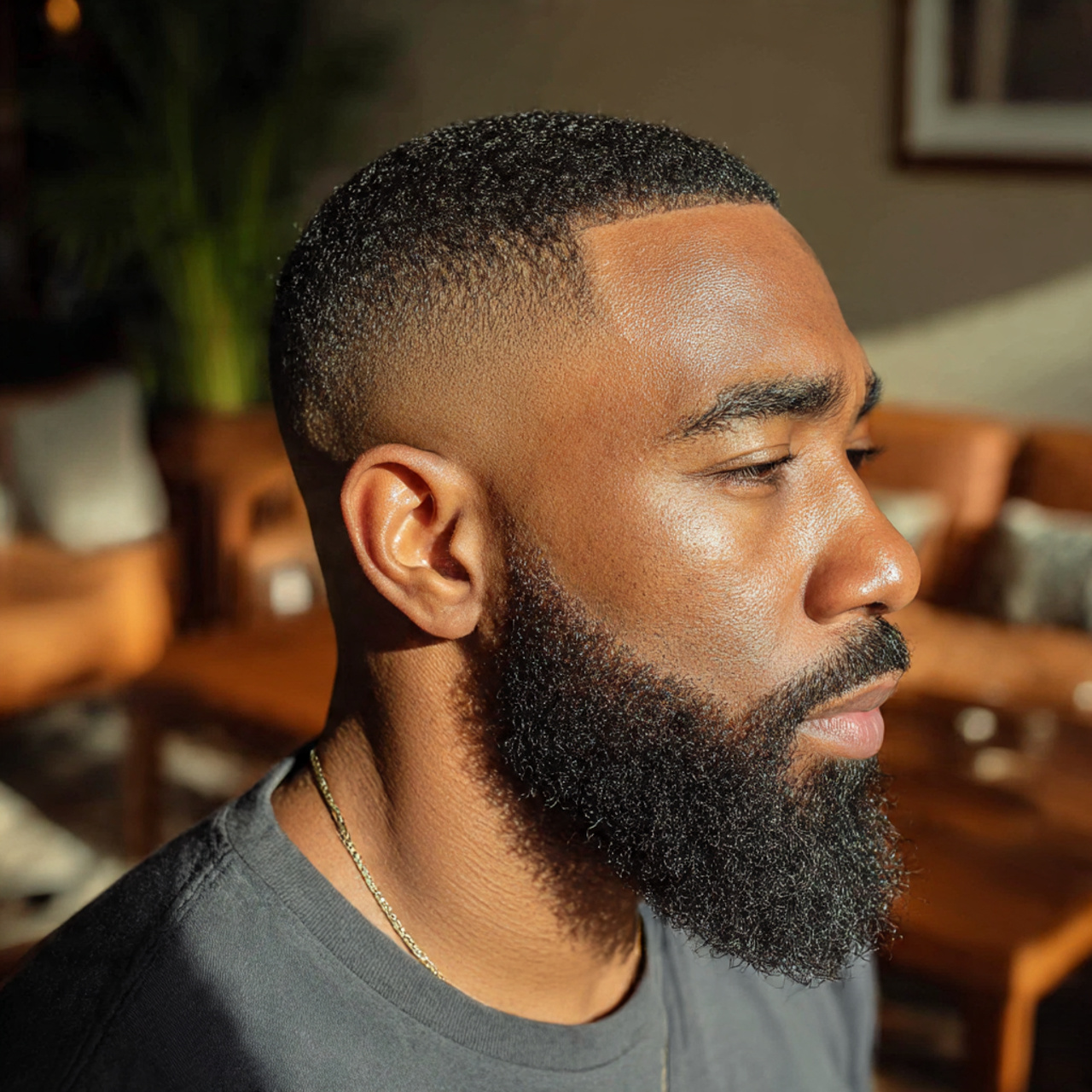 a sharp afro fade for men with