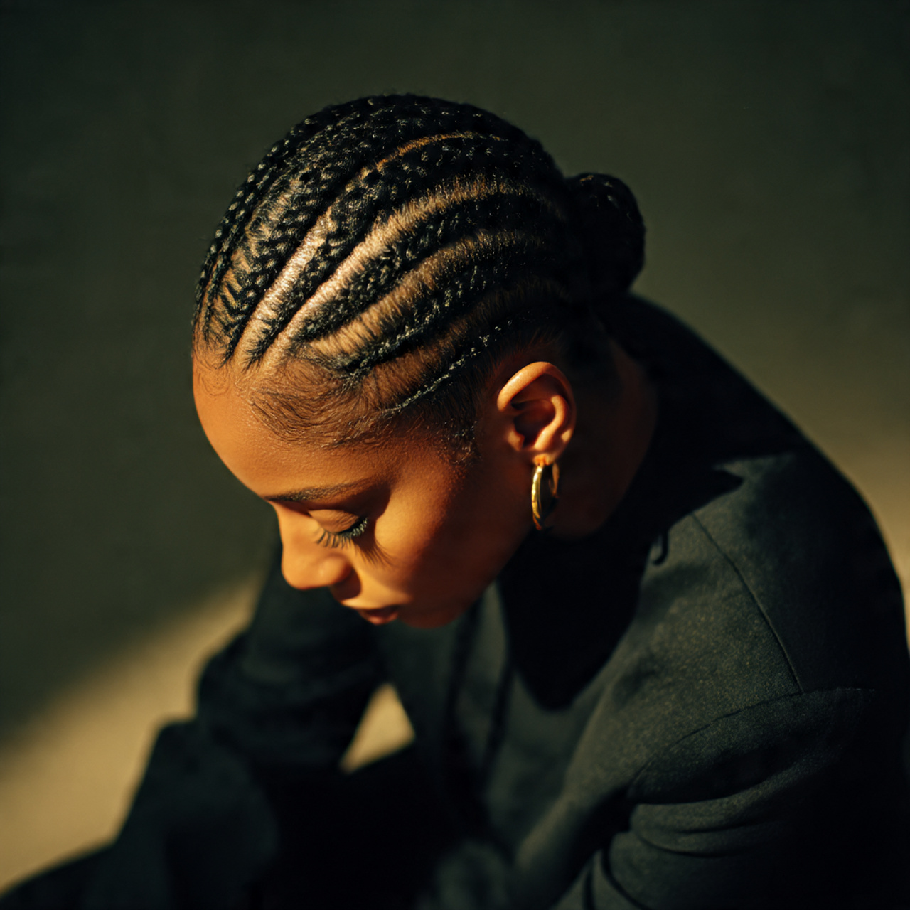 a sharp realistic overhead and front angle portrait