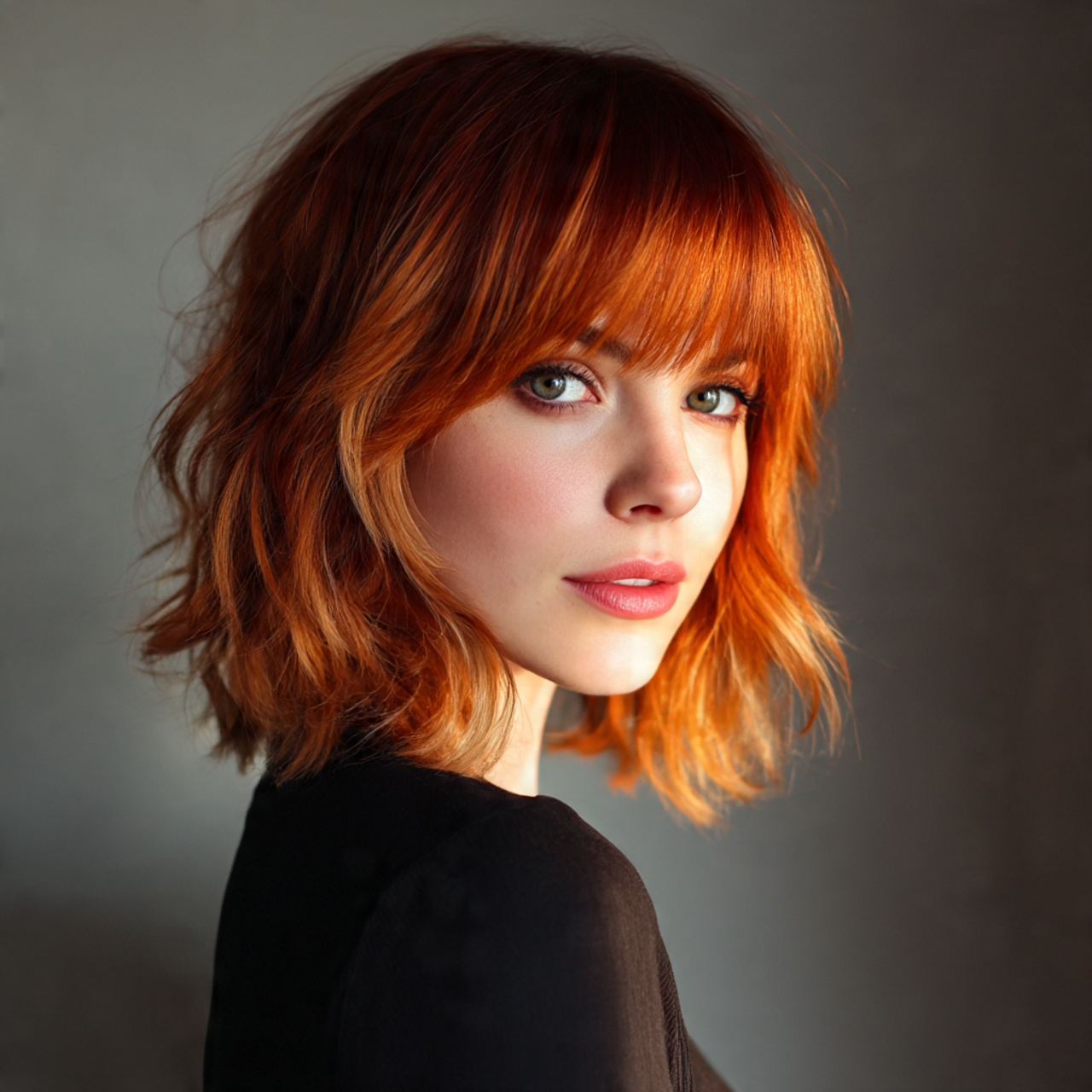 Short-Length Ginger Wolf Cut