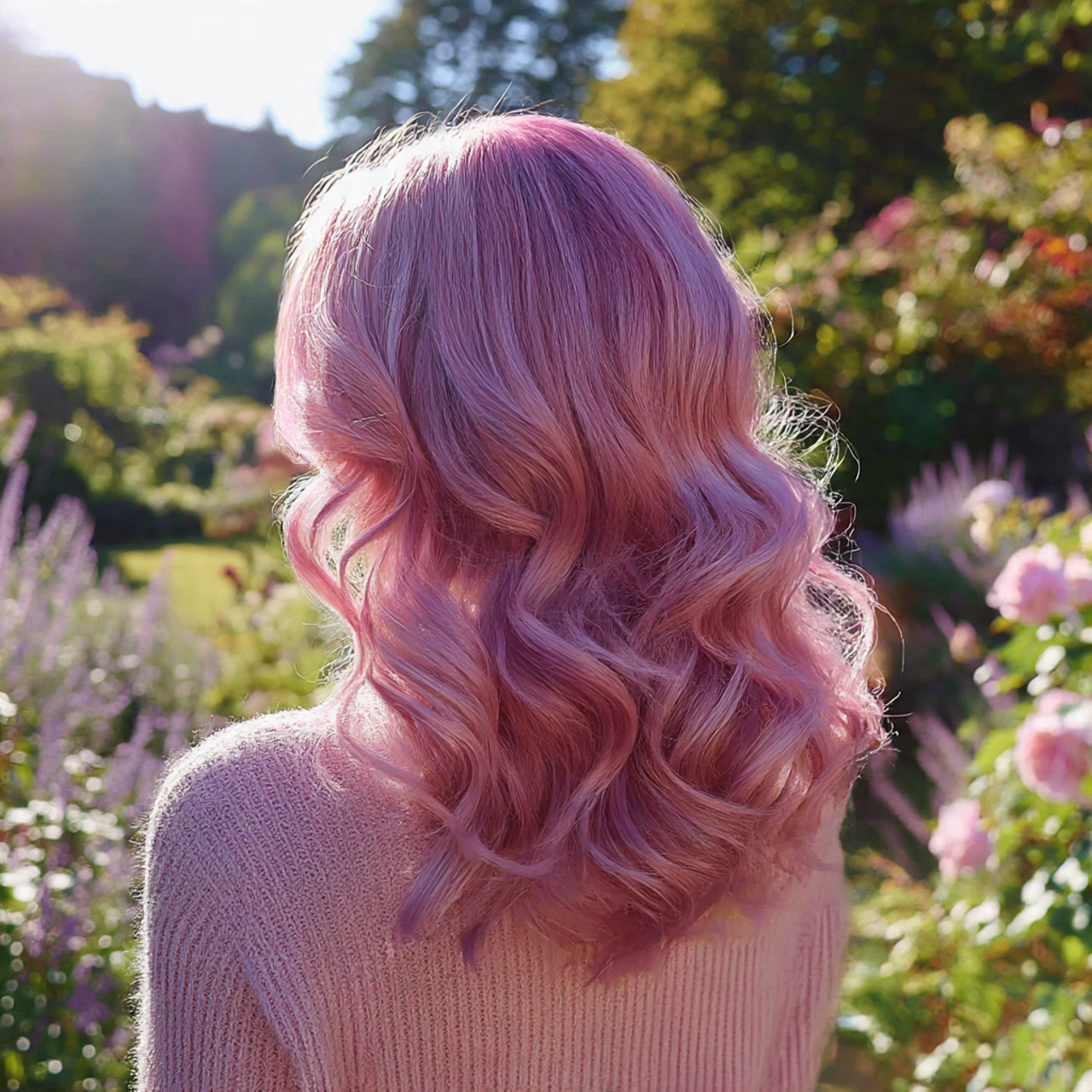 32 Ultimate Pink Hair Color Inspiration for Every Personality 32 a side view of a woman transitioning