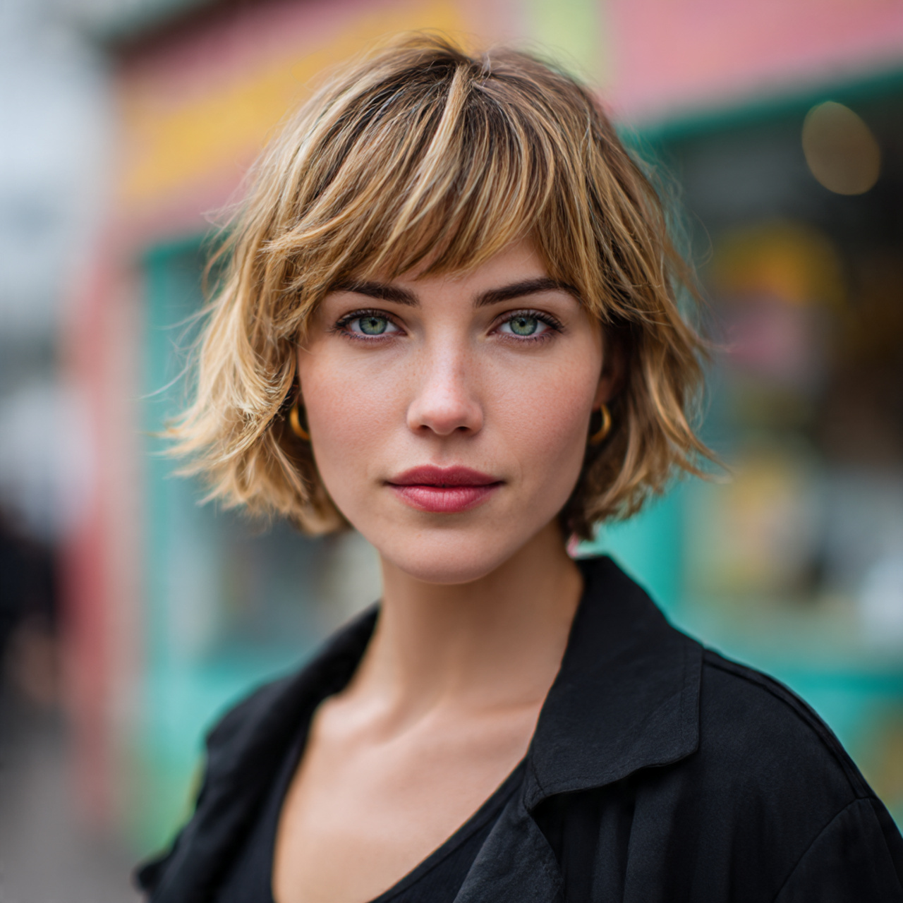 a single close up portrait of a woman