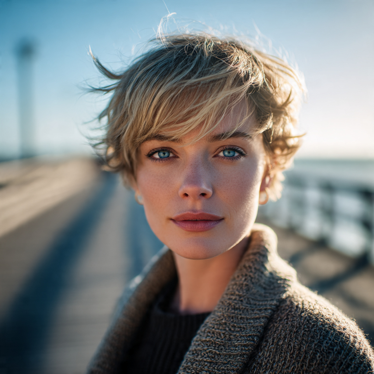 a single dynamic portrait of a woman