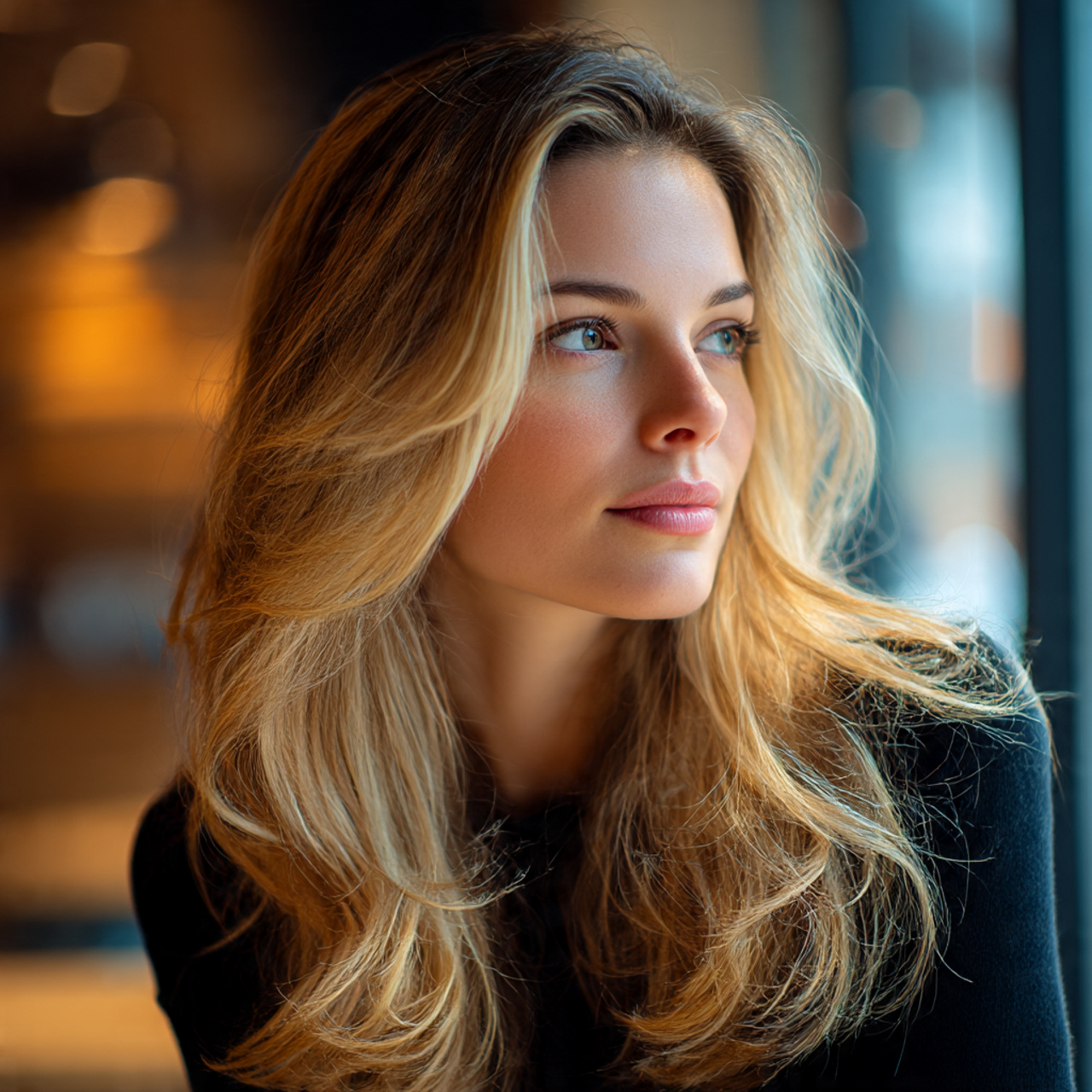 a single portrait of a woman with 1