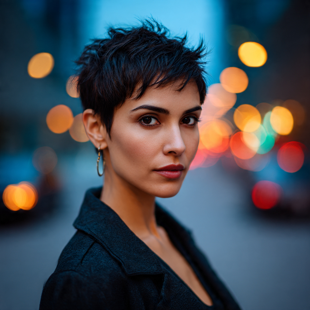 a single portrait of a woman with 2