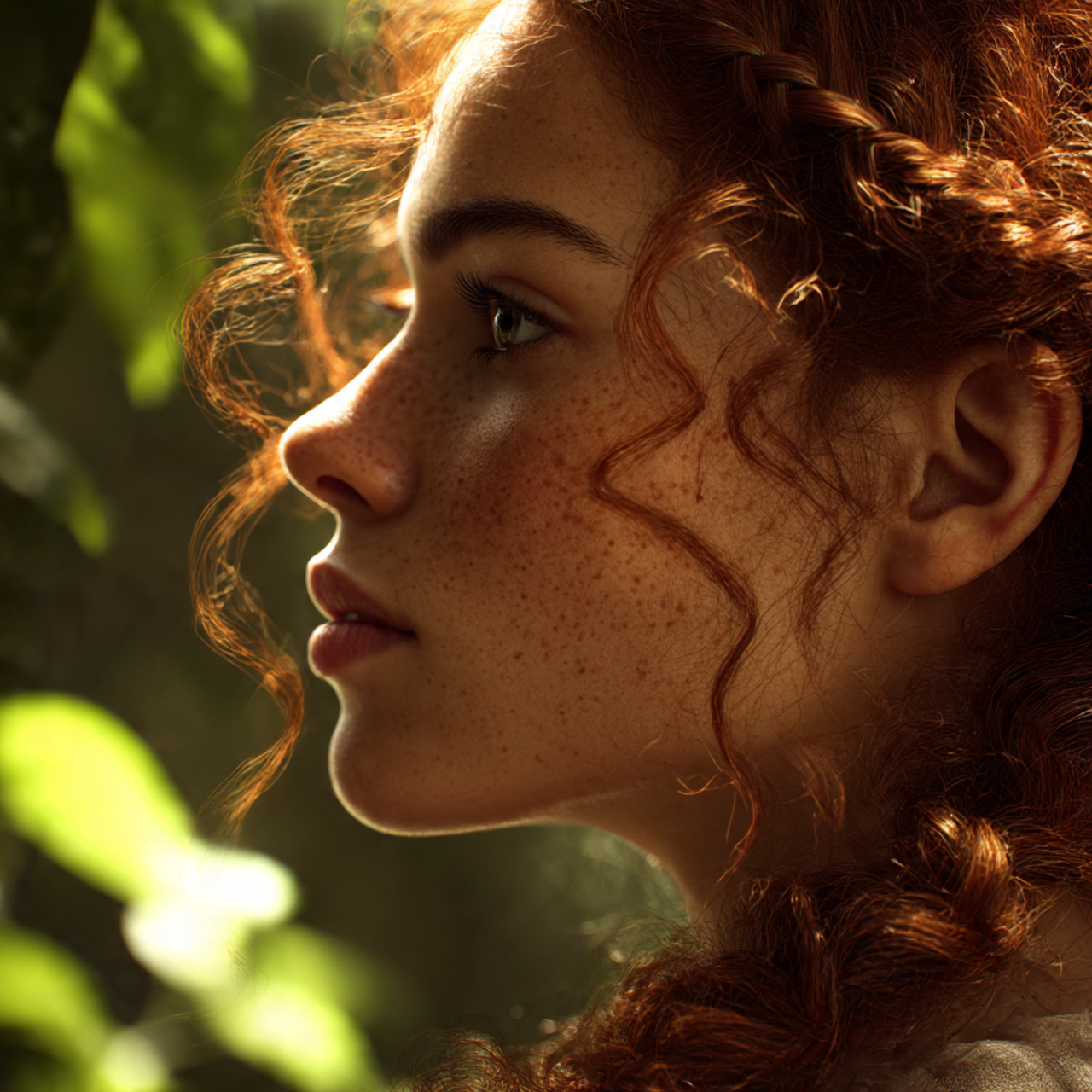 a single portrait of a woman with