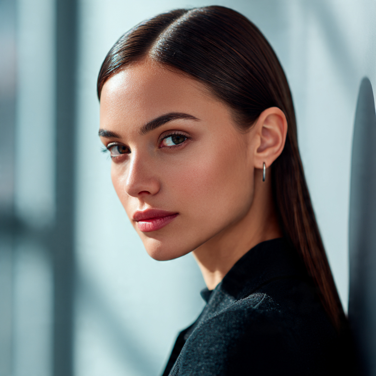 a single realistic portrait capturing a woman