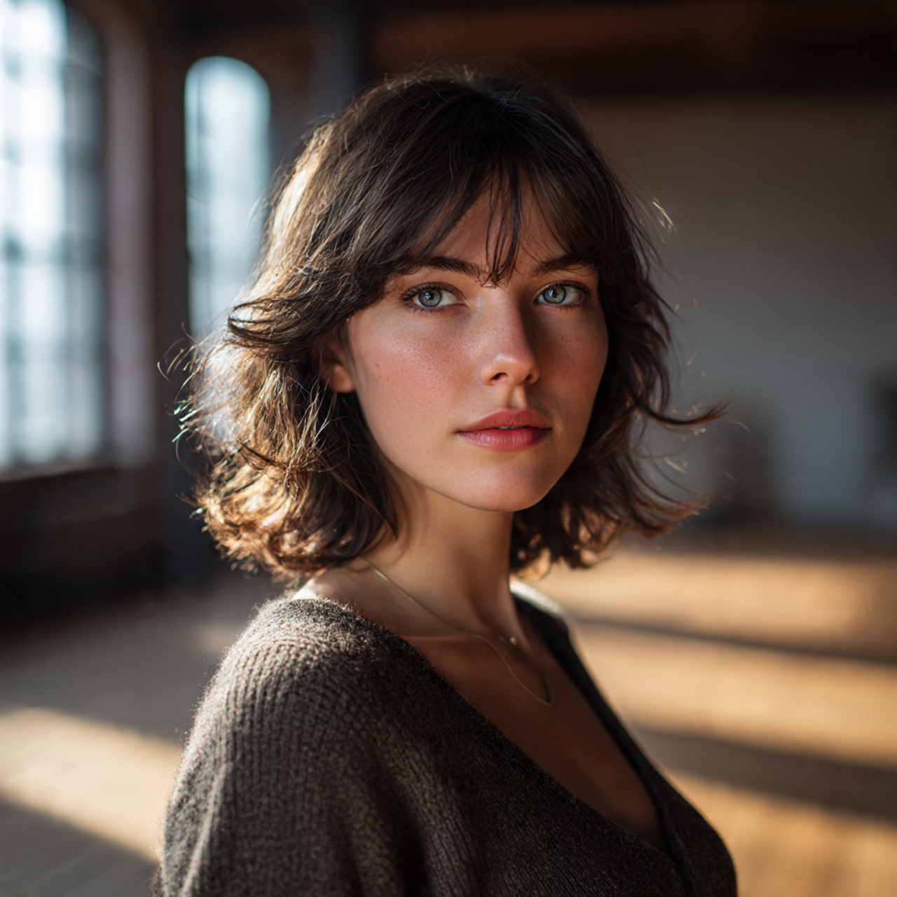 a single realistic portrait of a woman 2