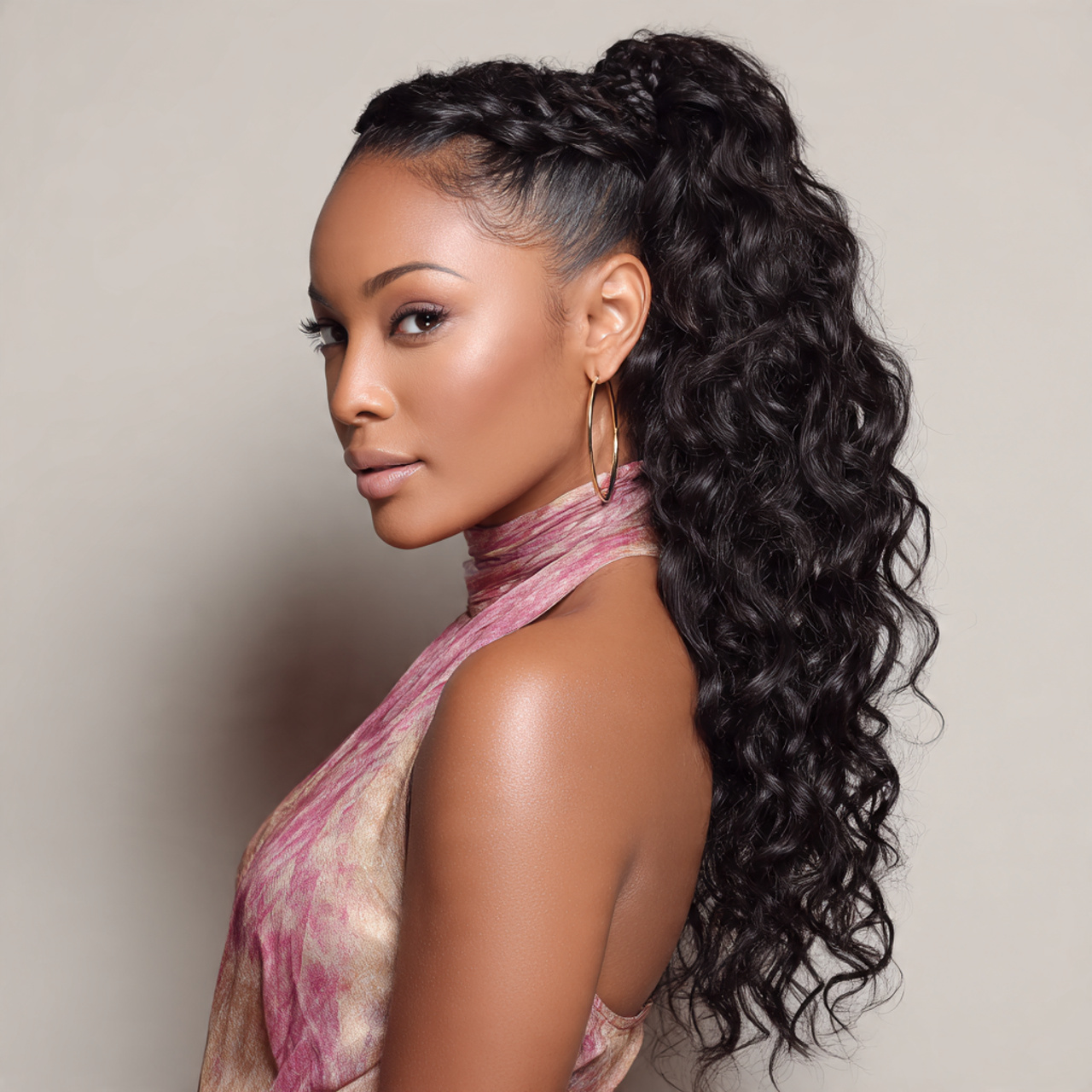 Hairstyles Deep Wave Hair: 20 Beautiful Styles for Volume, Shape, and Everyday Wear 19 a single women with deep wave braided