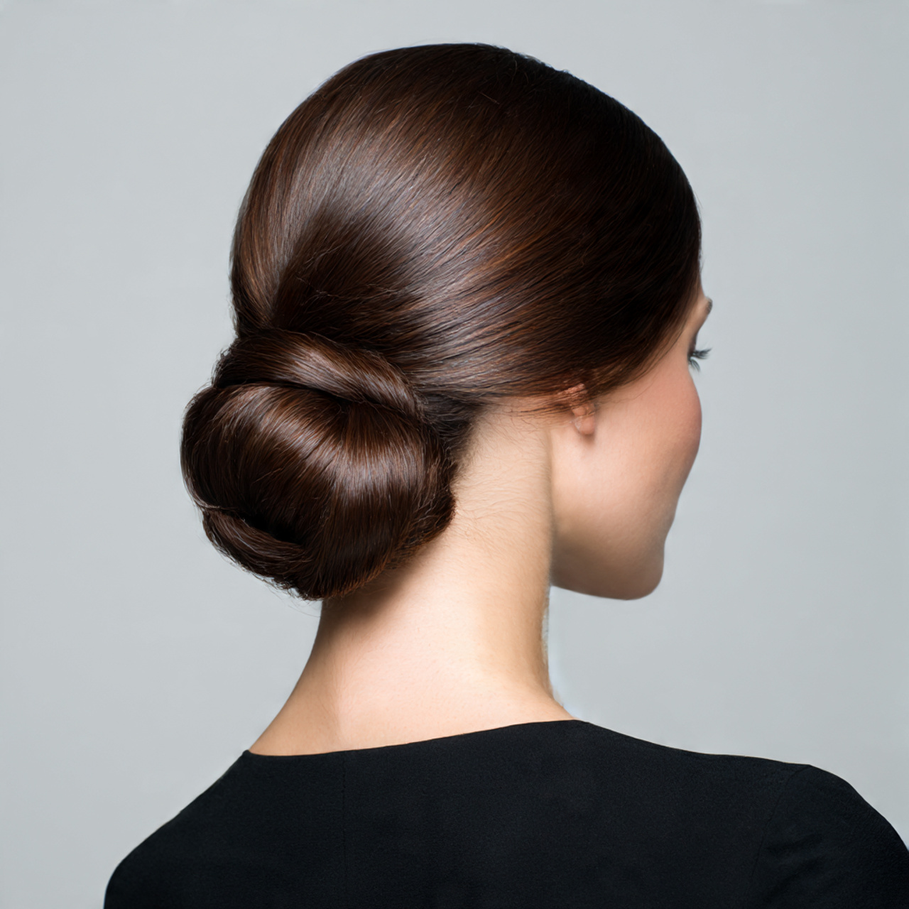 Long Hair Undos: 25 Elegant Styles to Elevate Your Look 1 a sleek and polished long hair updo