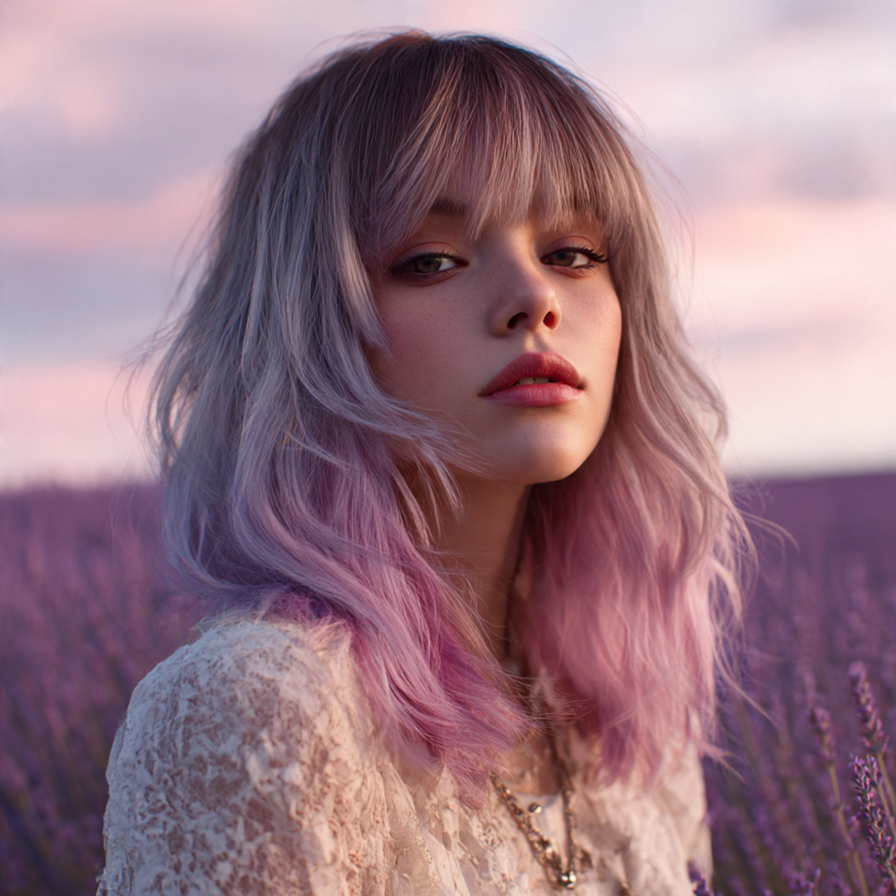 a soft dreamy portrait of a model