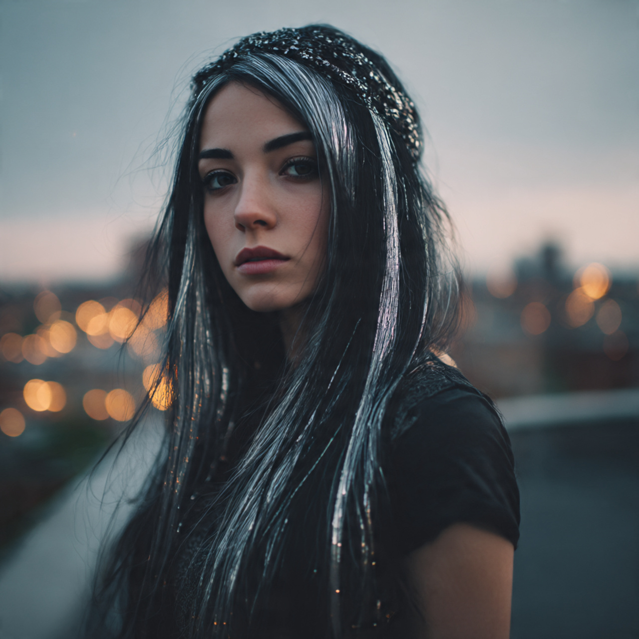 20 Silver Highlights Ideas for a Stunning New Look 17 a striking front facing portrait of a young