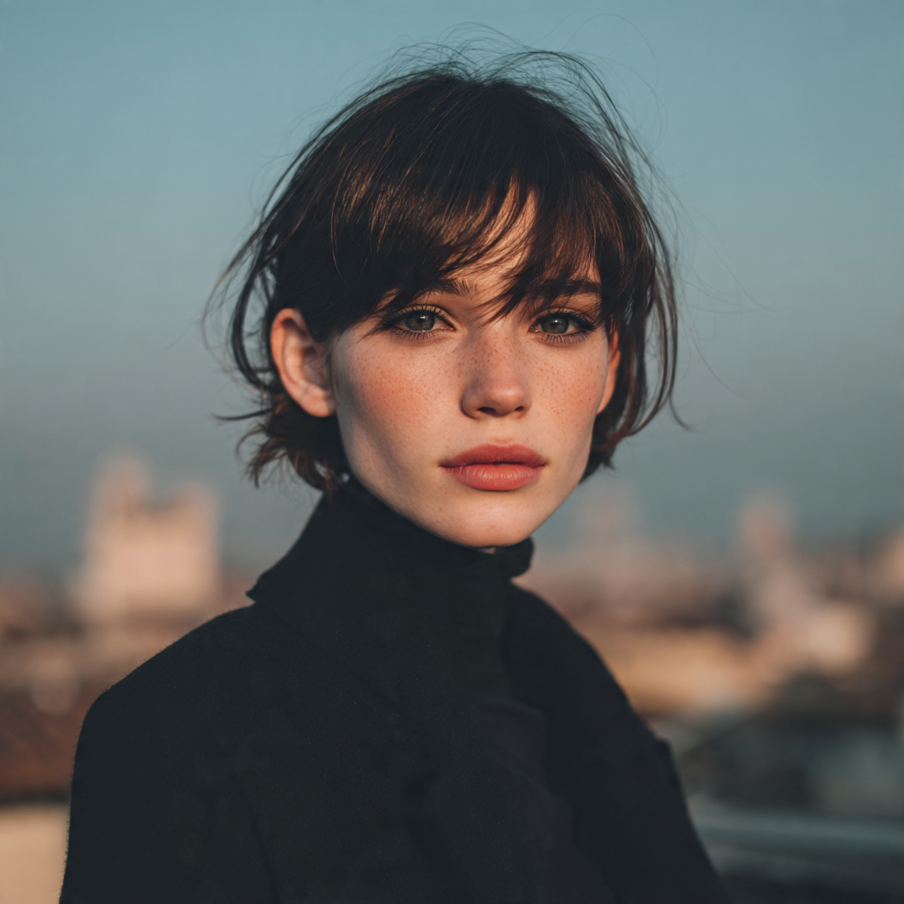 a striking portrait of a person with