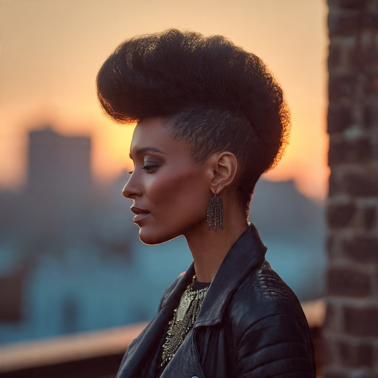 a striking portrait of a real woman