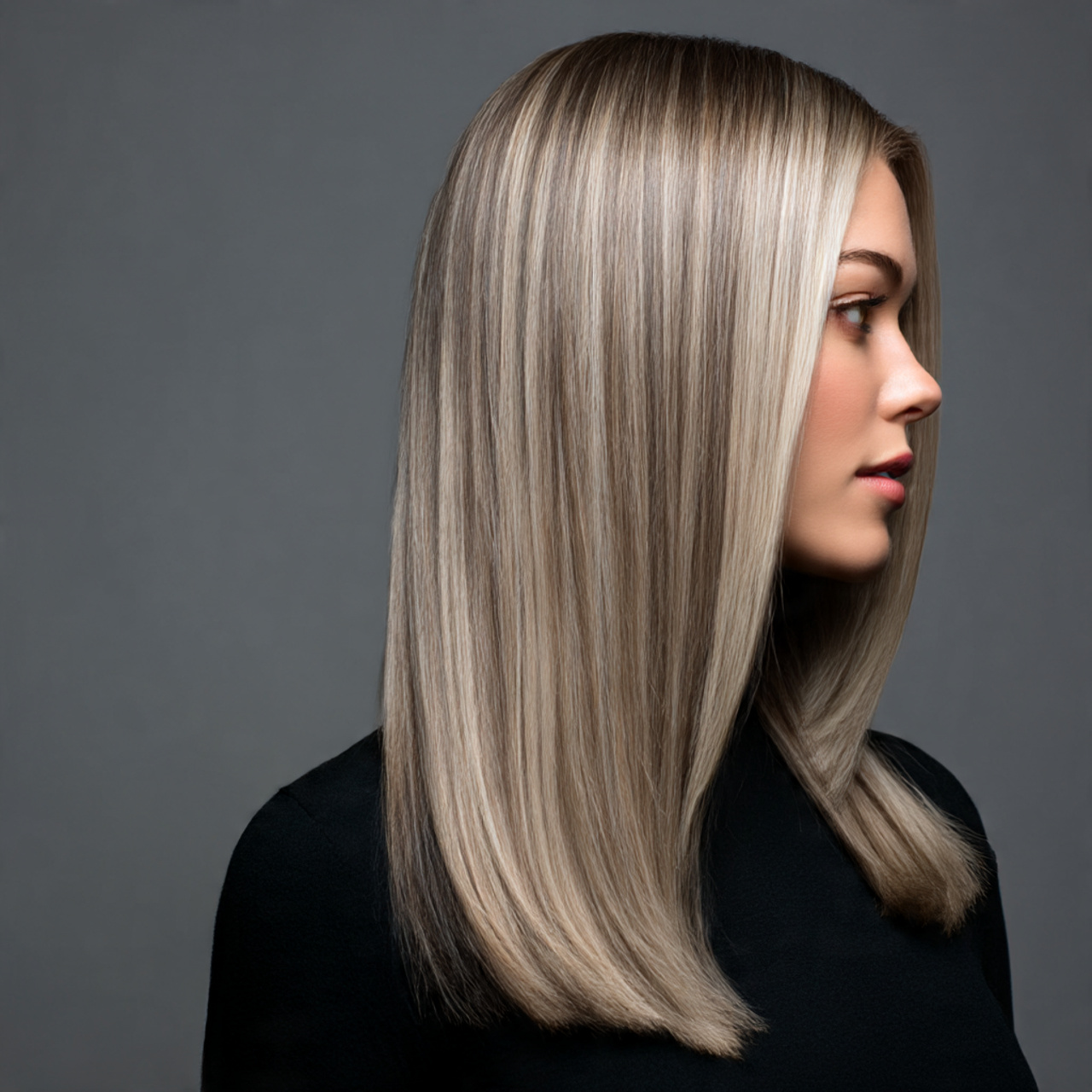 a studio shot of a model with