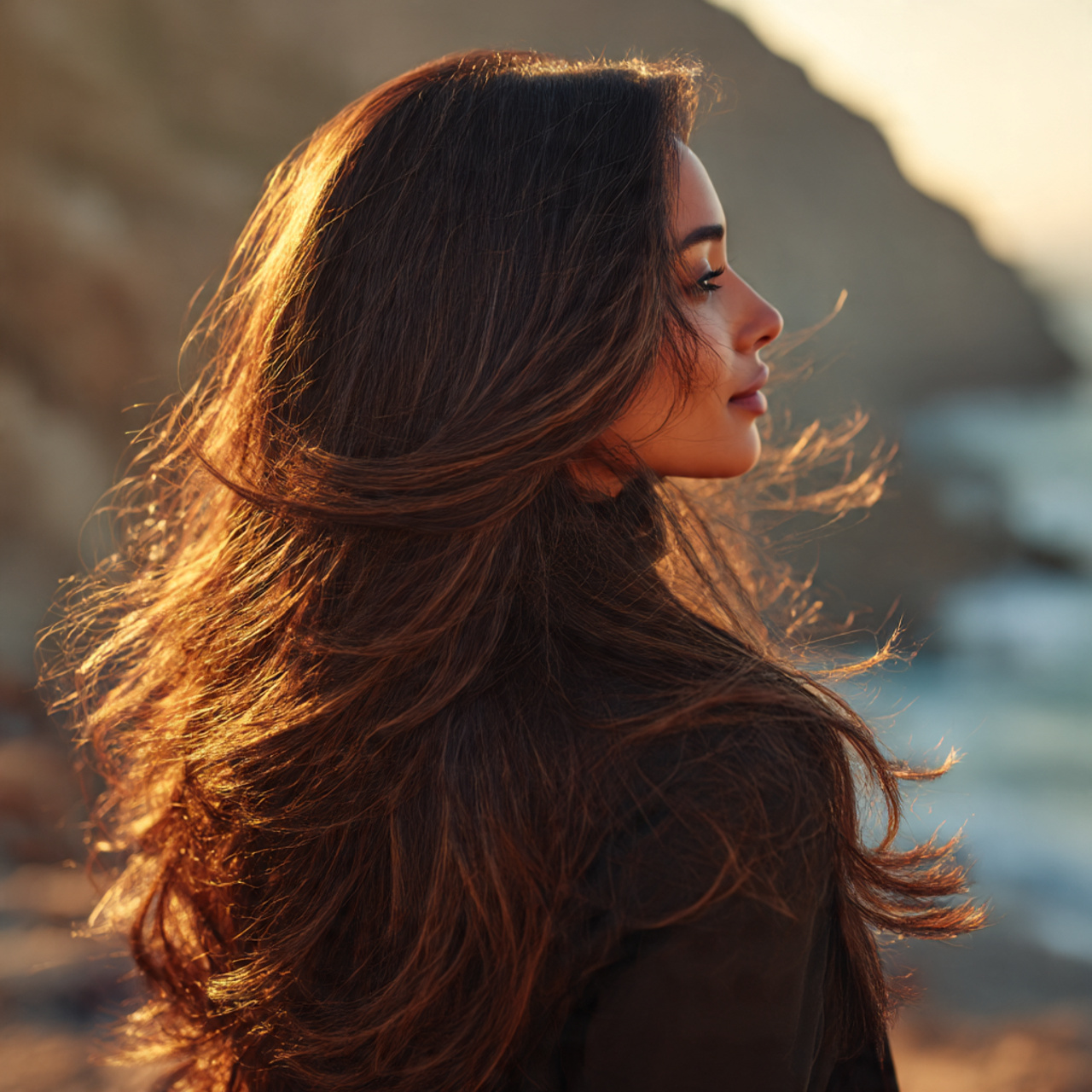 20 Layered Haircut Ideas to Transform Your Look 8 a stunning long haired brunette woman with glossy