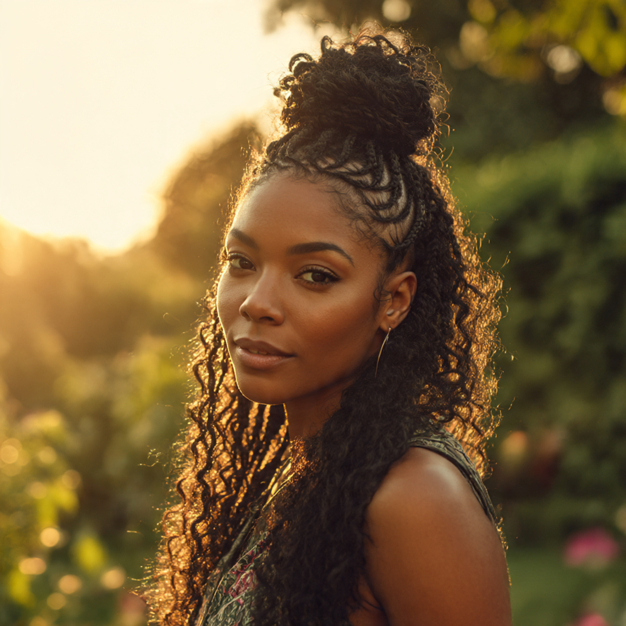 a stunning young black woman wearing a