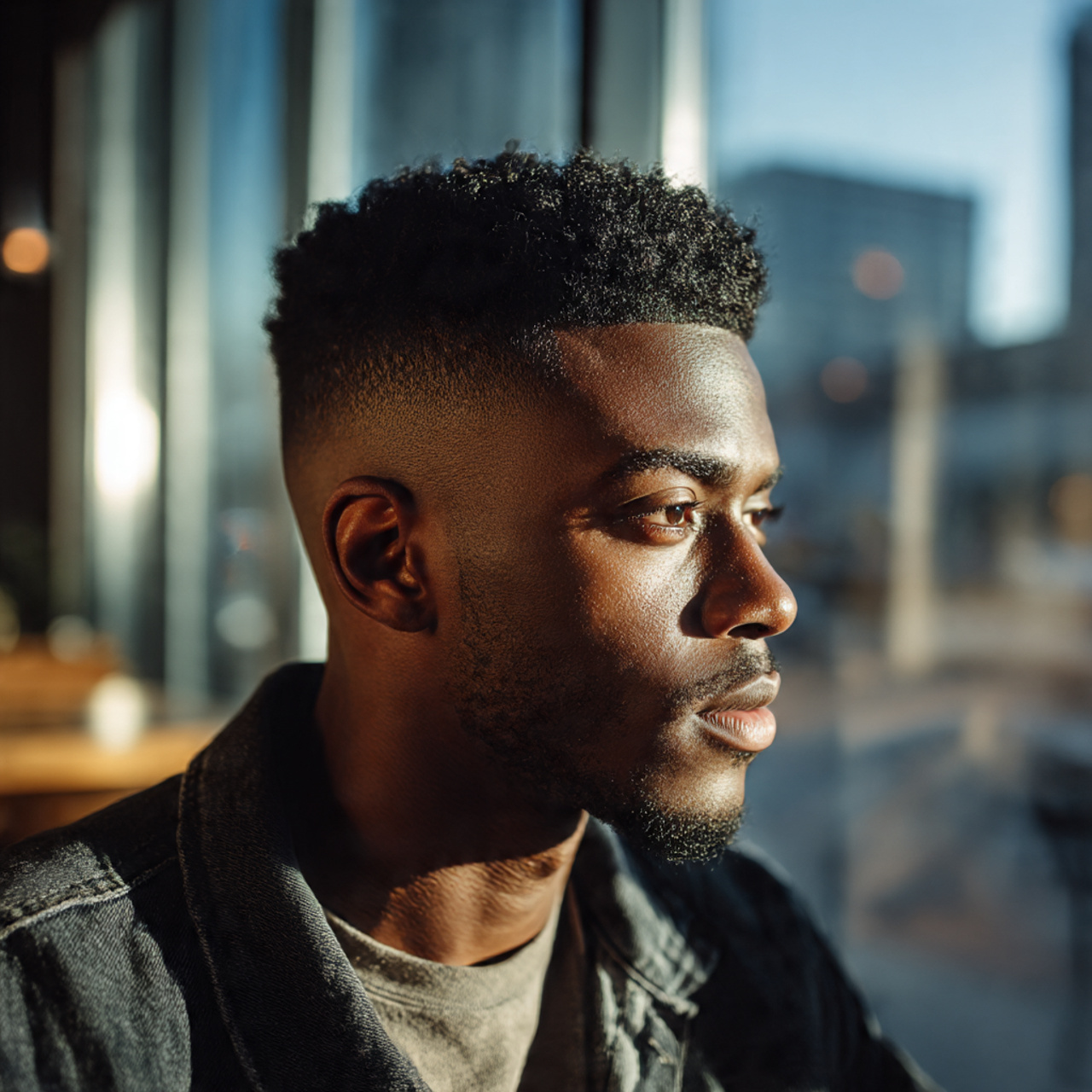 a stylish black man with a low