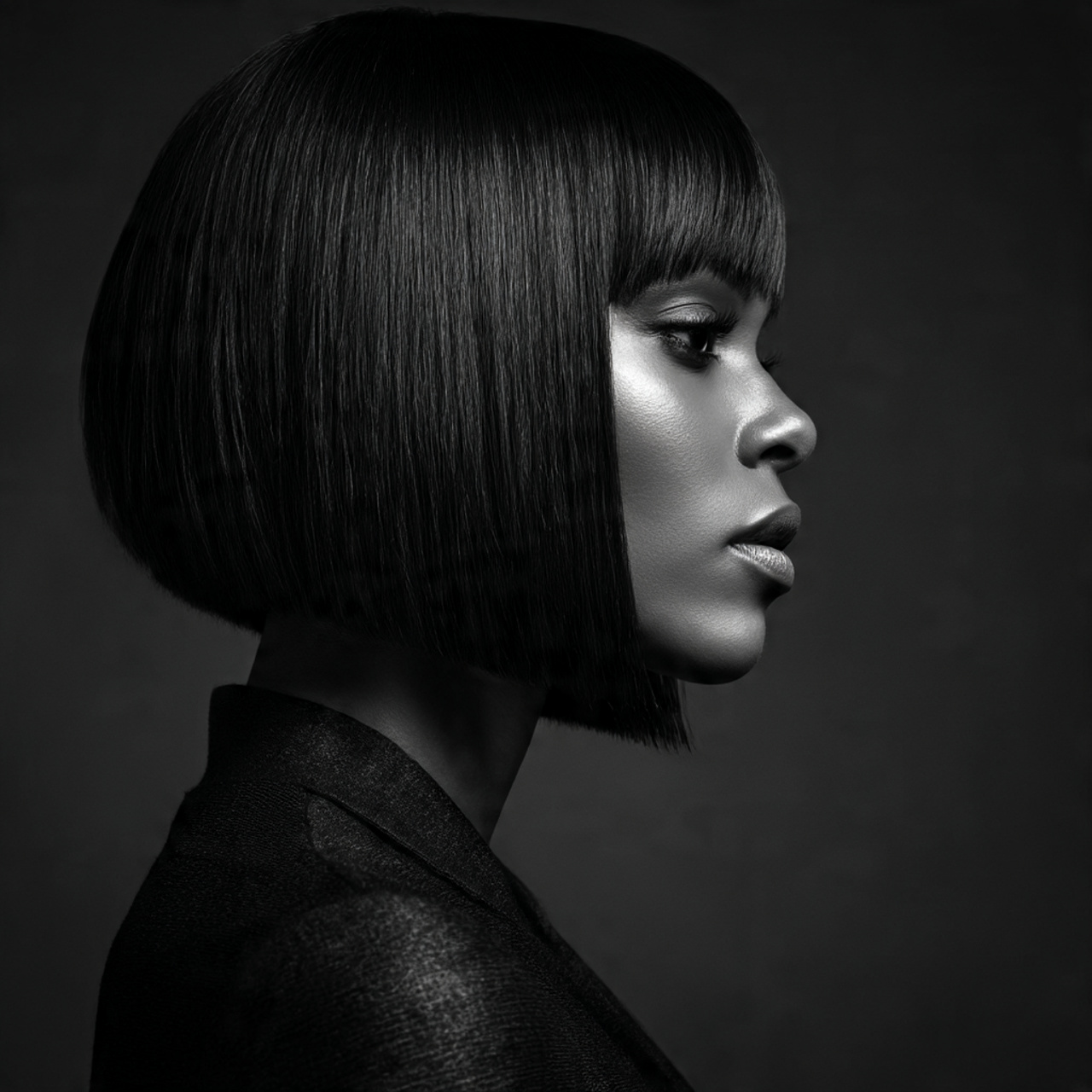 25 Stunning Bob Hairstyles for Black Women: Short, Curly & Sleek Cuts 19 a stylish black woman with an angled