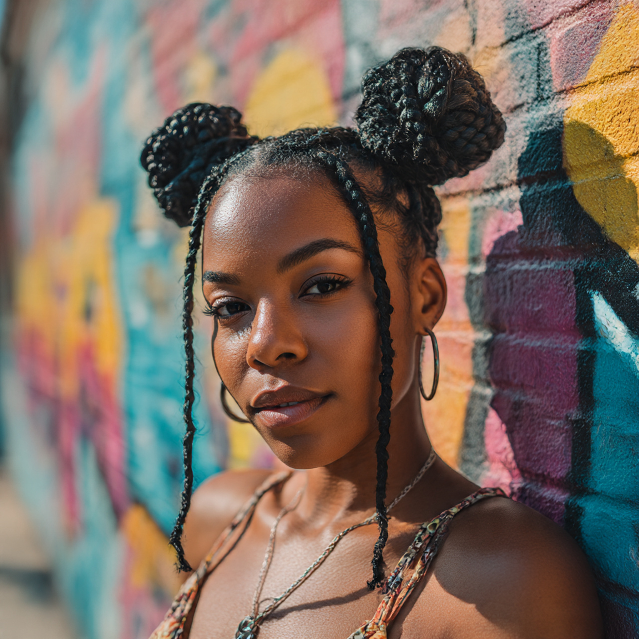 a stylish black woman with honey brown skin