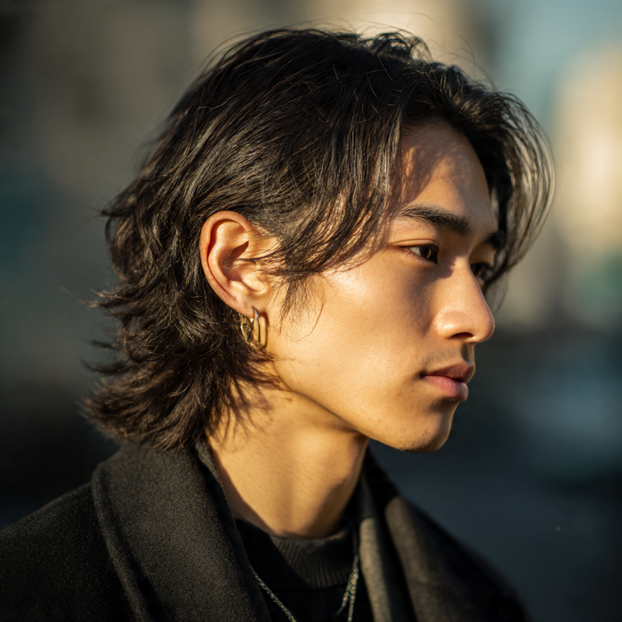 a stylish east asian male in his