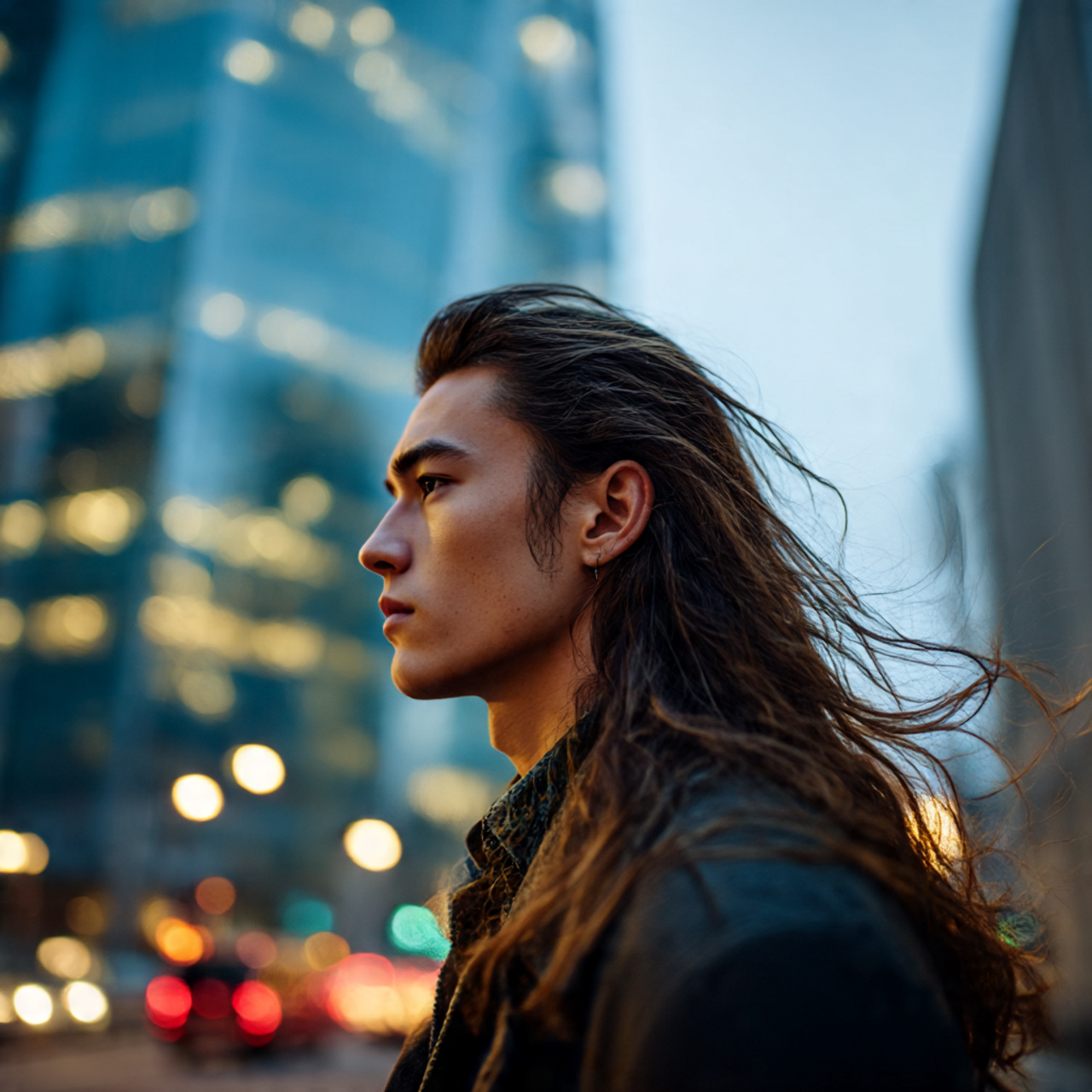 Master the Flow: 27 Long Haircuts for Men Ideas & Tips 26 a stylish man showcasing a two block cut