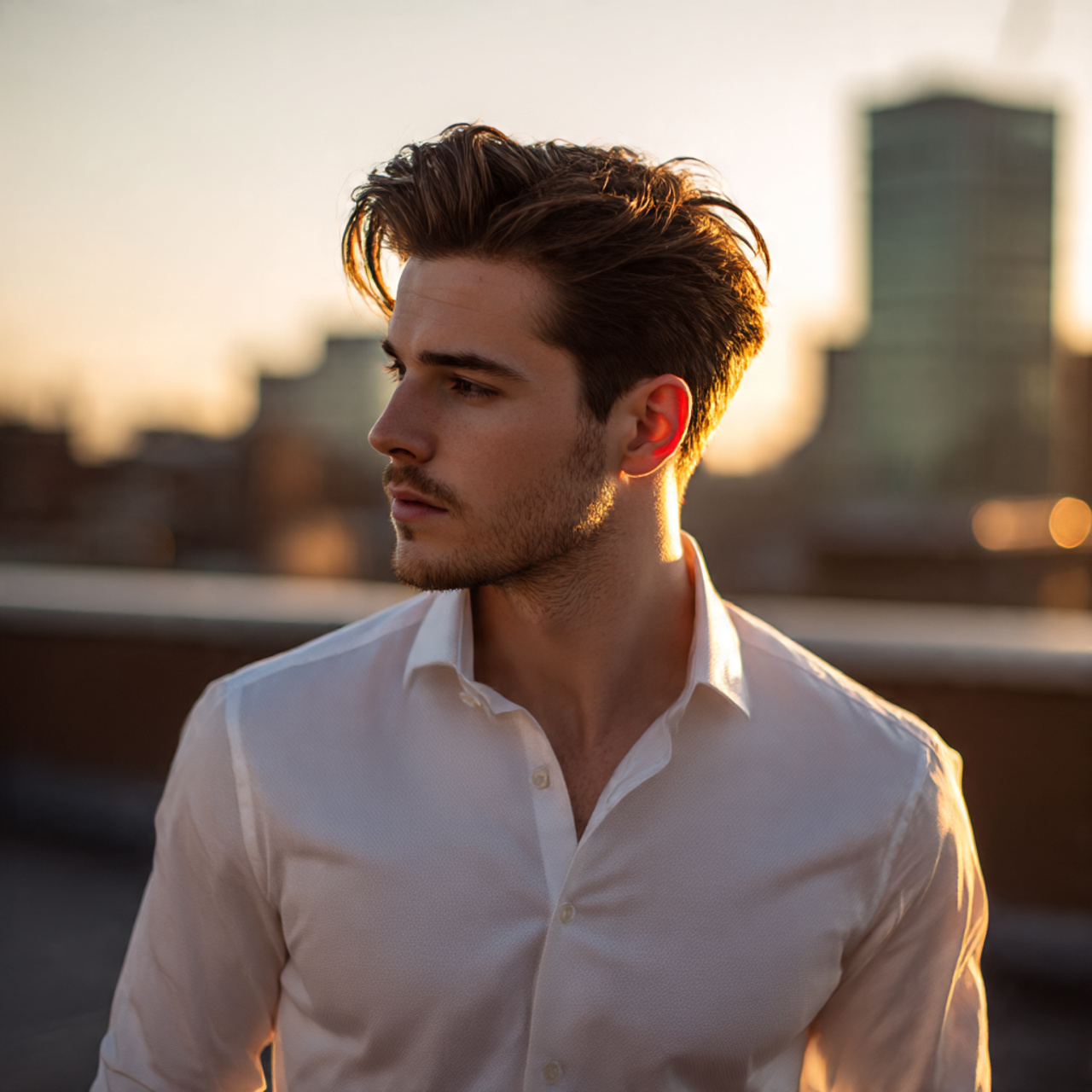 27 Best Medium Hairstyles for Men: Pro Cuts & Styling 11 a stylish man with a medium length pomp