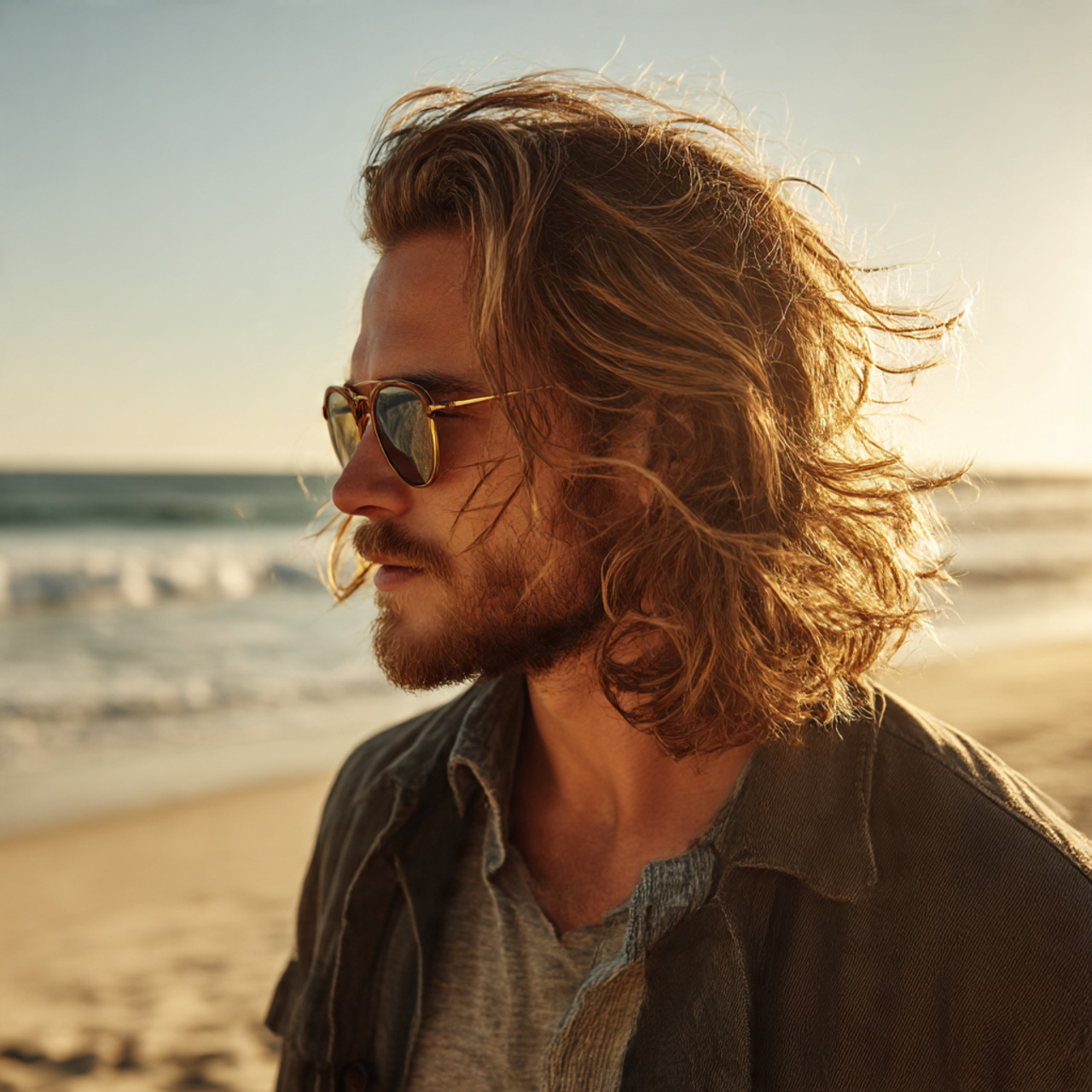 27 Best Long Hairstyles for Men Tips: Grow the Flow 16 a stylish man with beach wave long