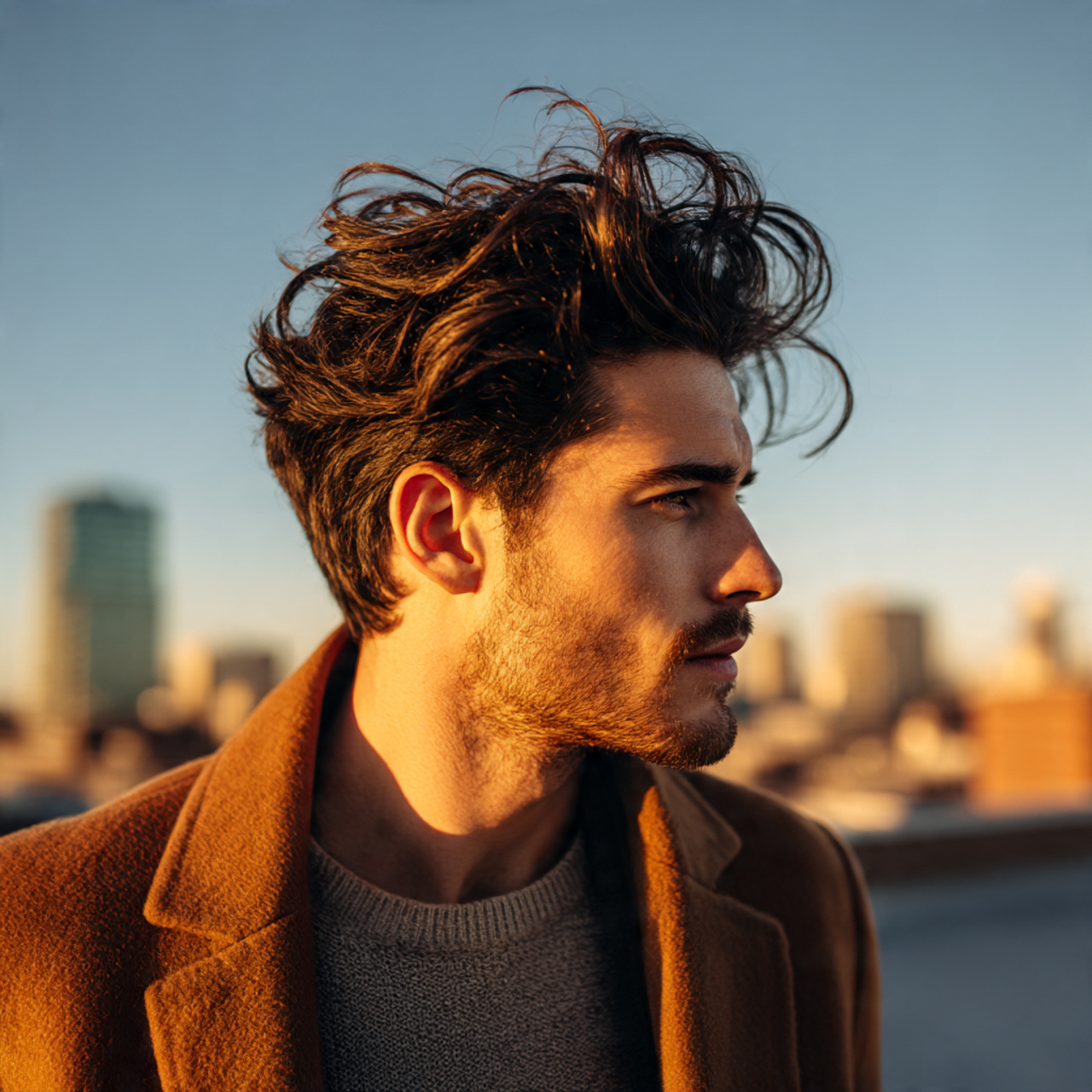 27 Best Medium Hairstyles for Men: Pro Cuts & Styling 26 a stylish man with blowout medium hair